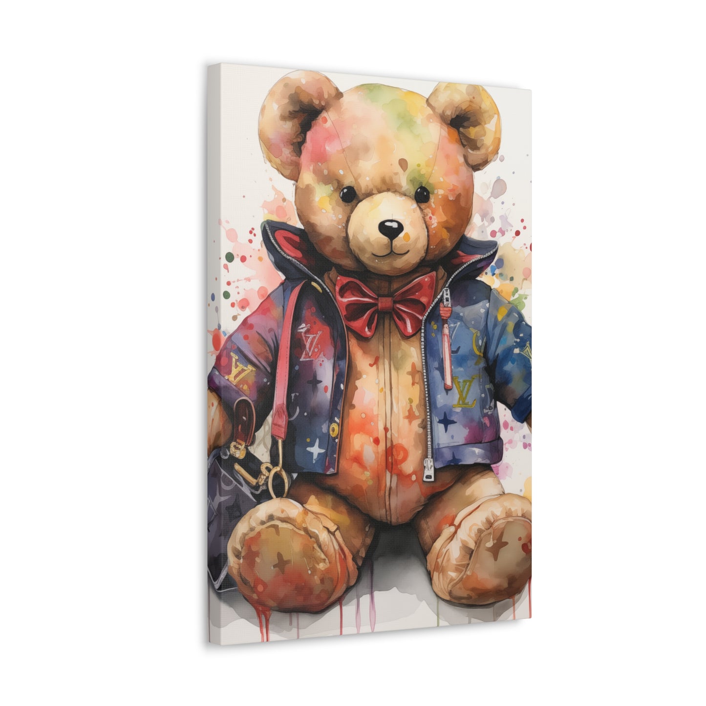 Canvas Gallery Wrap - LV Bear Wall Art - Drip