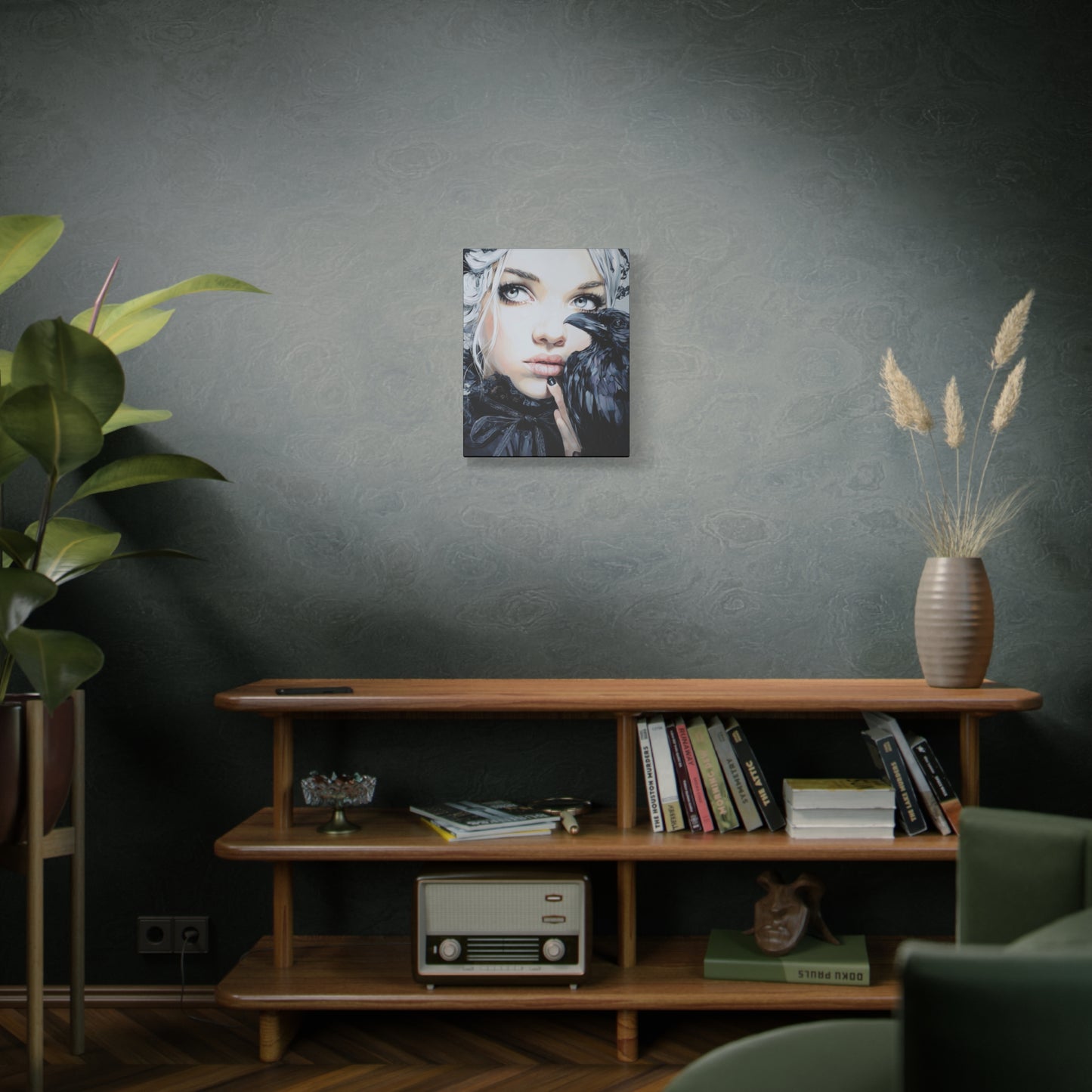 Gallery Wrapped Canvas, Myth and Bones Gothic Art Canvas, Dark Muse Canvas - Harlow