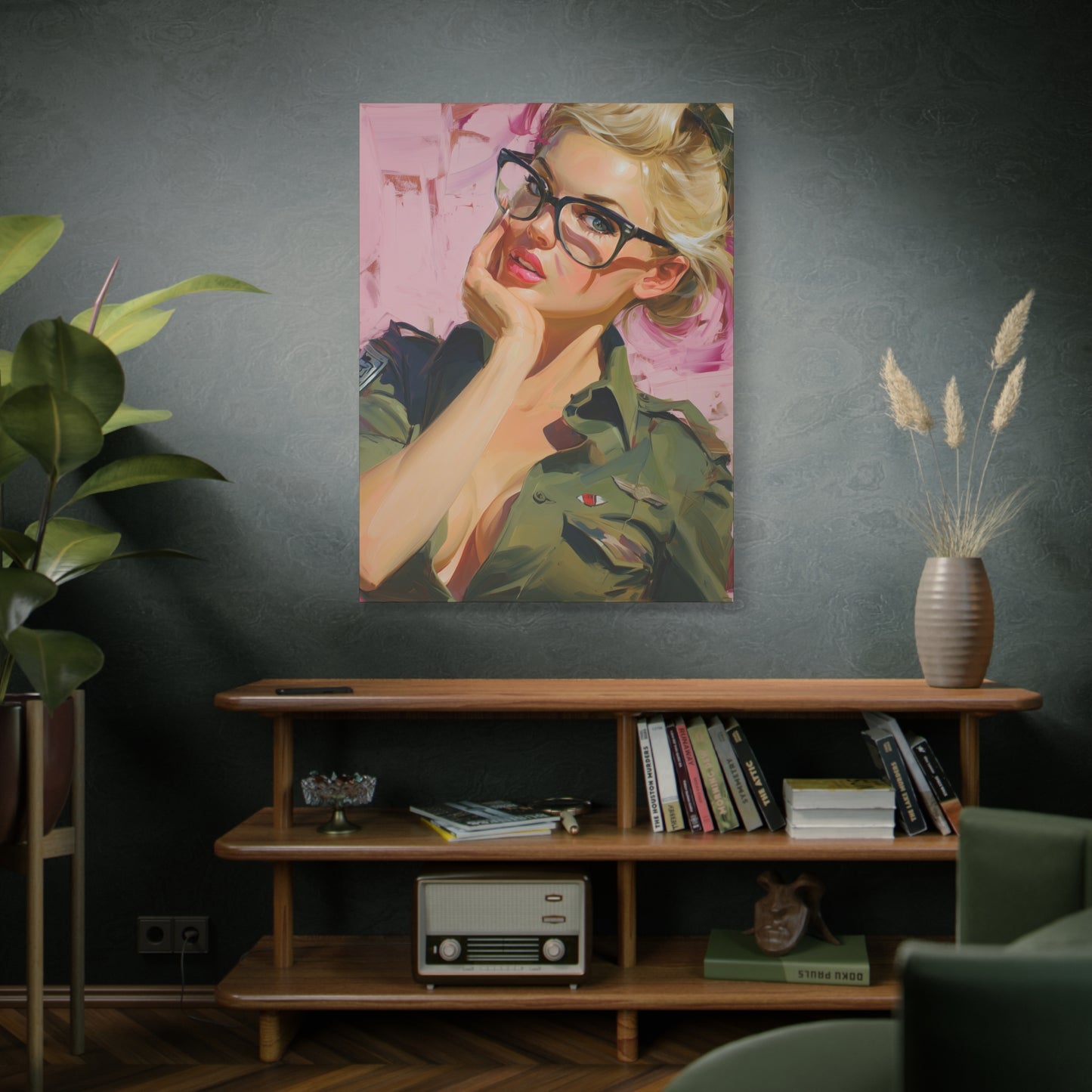Gallery Wrapped Canvas, Liberty and Lace Art Canvas, Erotic Pinup Art Canvas – Roxanne