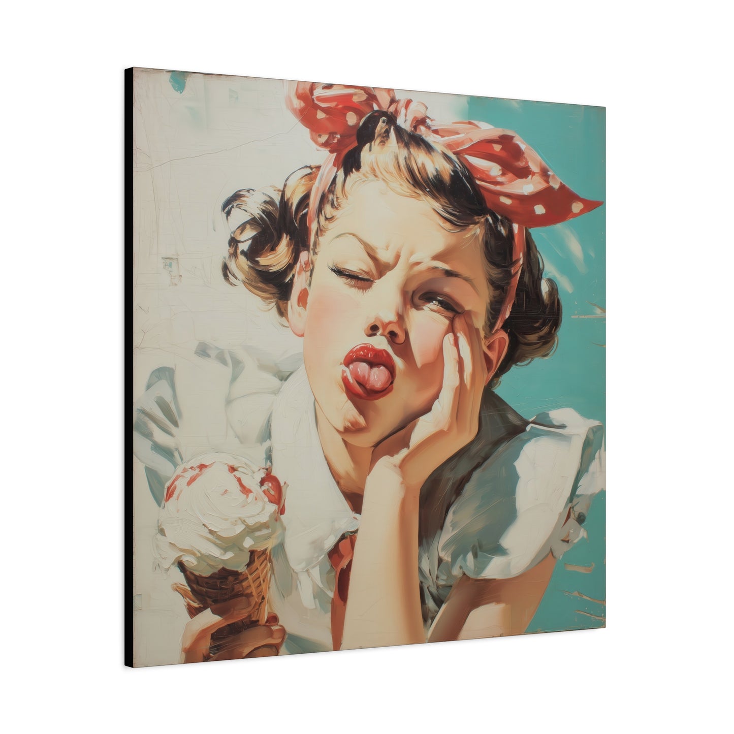 Gallery Wrapped Canvas, Sweet Summer Nostalgia, Sugar and Spice Art Canvas, Ice Cream Dreams Art – Angie