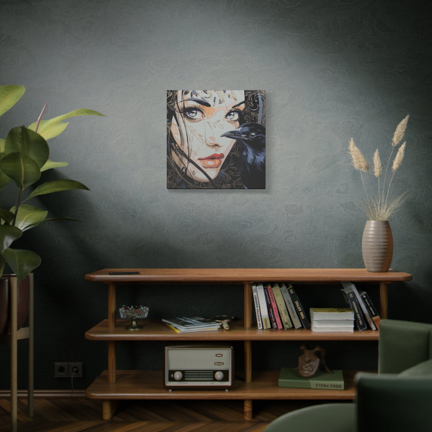 Gallery Wrapped Canvas, Myth and Bones Gothic Art Canvas, Dark Muse Canvas - Luxor