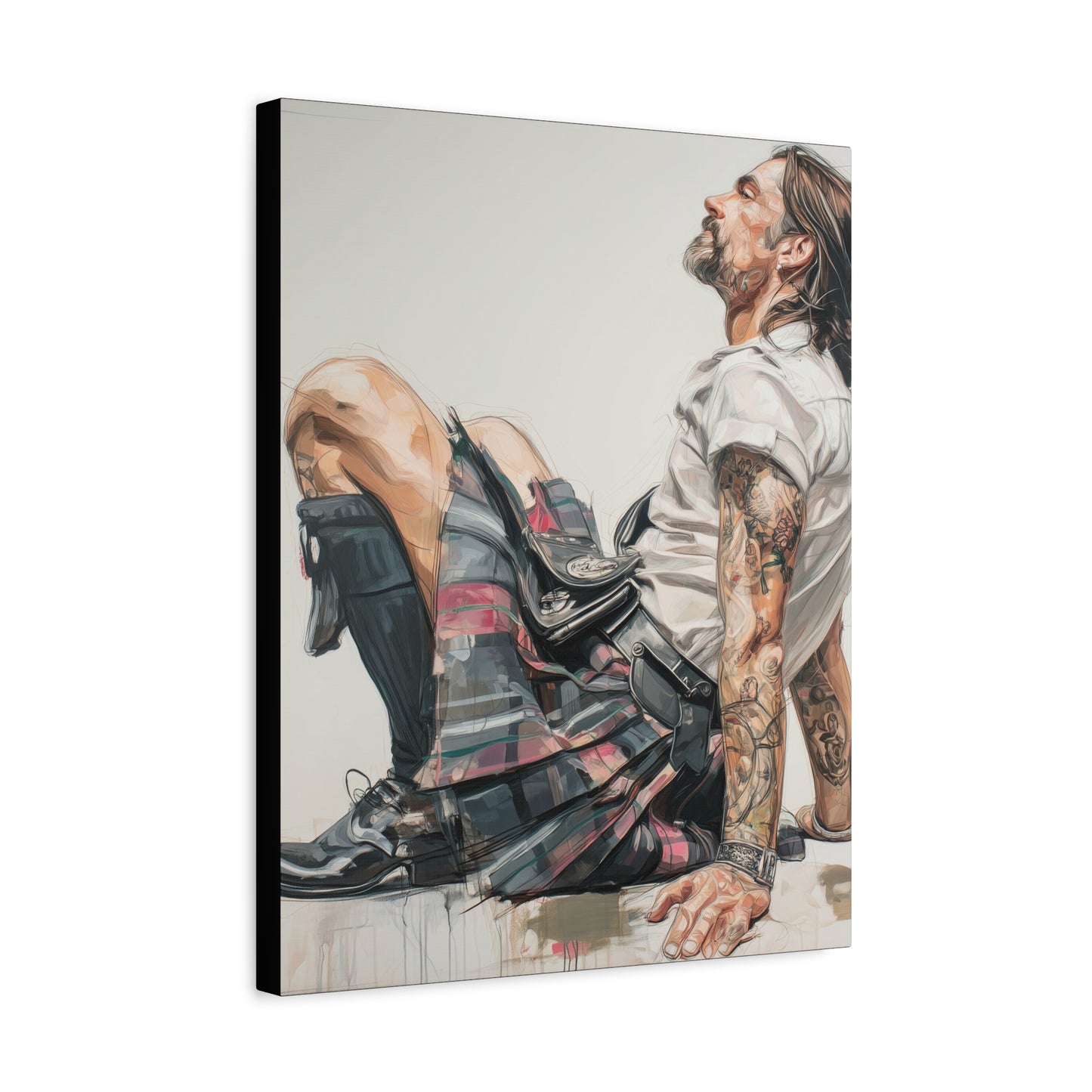 Gallery Wrapped Canvas, Kilts and Carnage Art Canvas, Erotic Pinup Art Canvas – Alastair