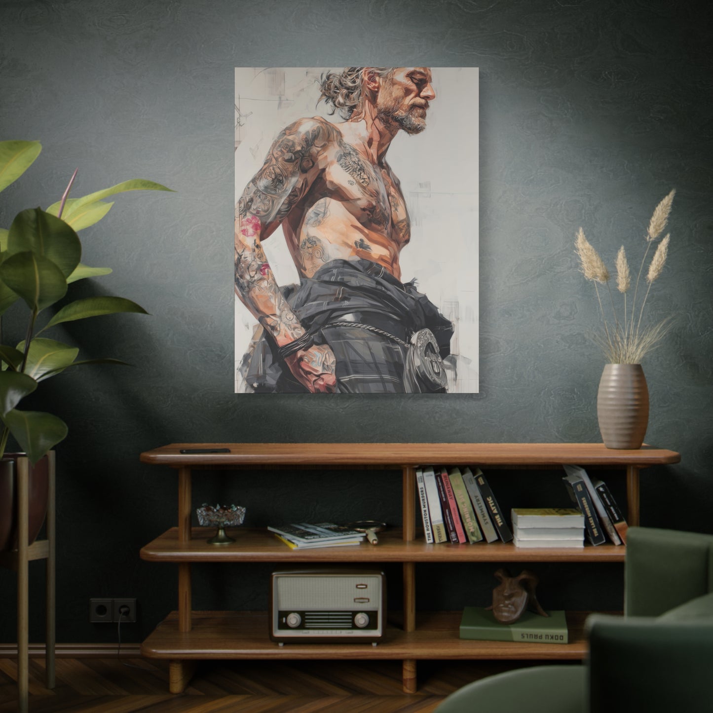 Gallery Wrapped Canvas, Kilts and Carnage Art Canvas, Erotic Pinup Art Canvas – Struan