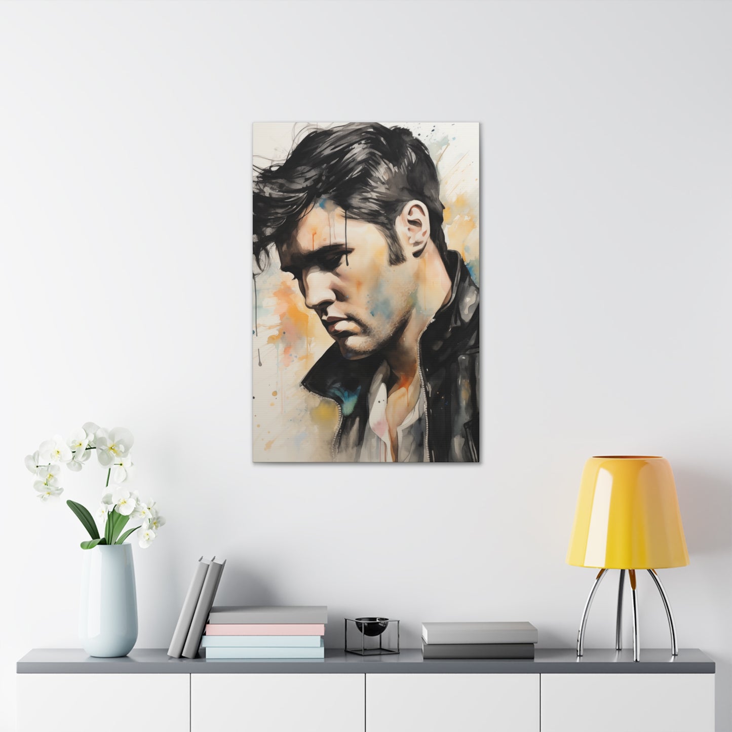 Gallery Wrapped Canvas, Celebrity Inspired, Pop Art Canvas – Elvis Also