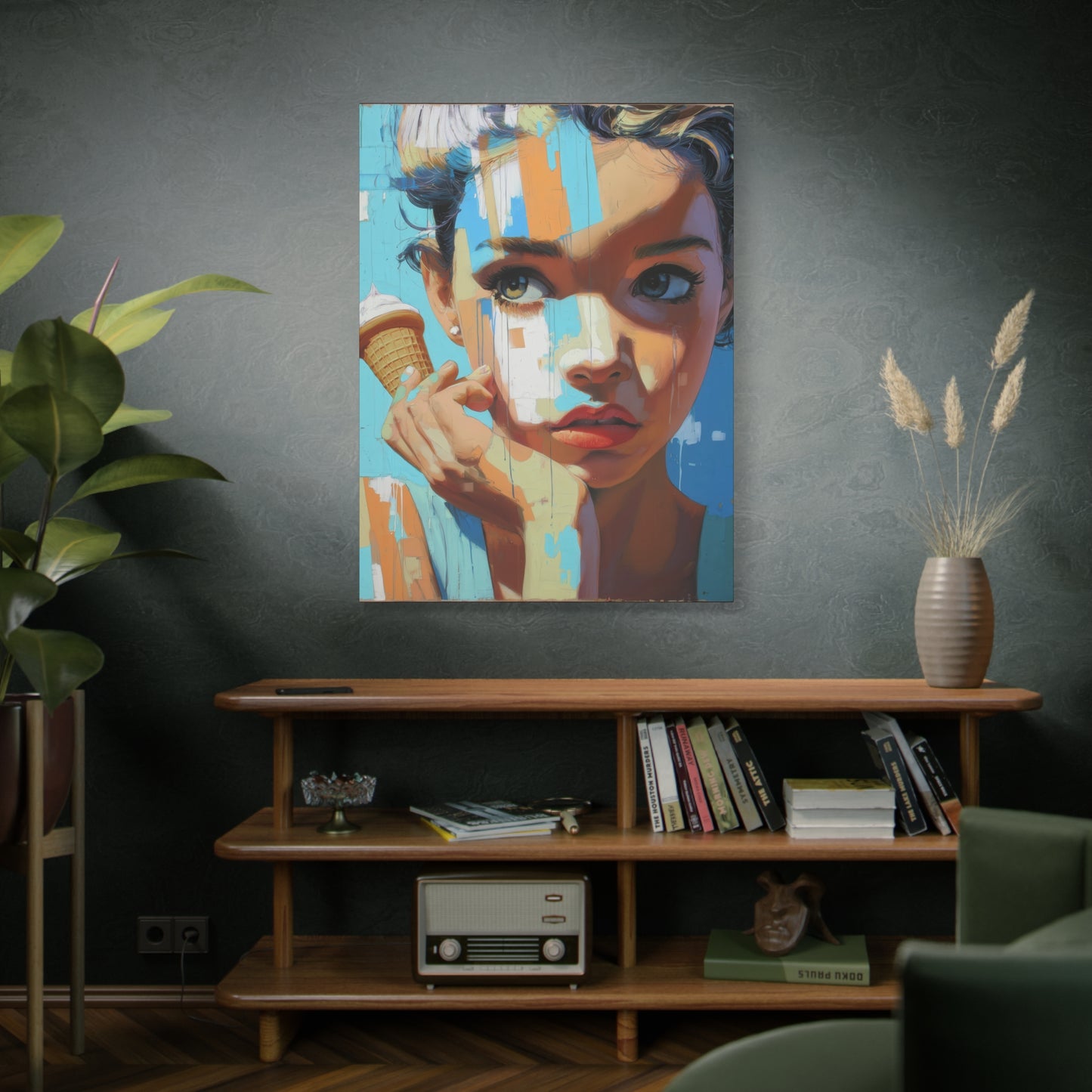 Gallery Wrapped Canvas, Sweet Summer Nostalgia, Sugar and Spice Art Canvas, Ice Cream Dreams Art – Rue