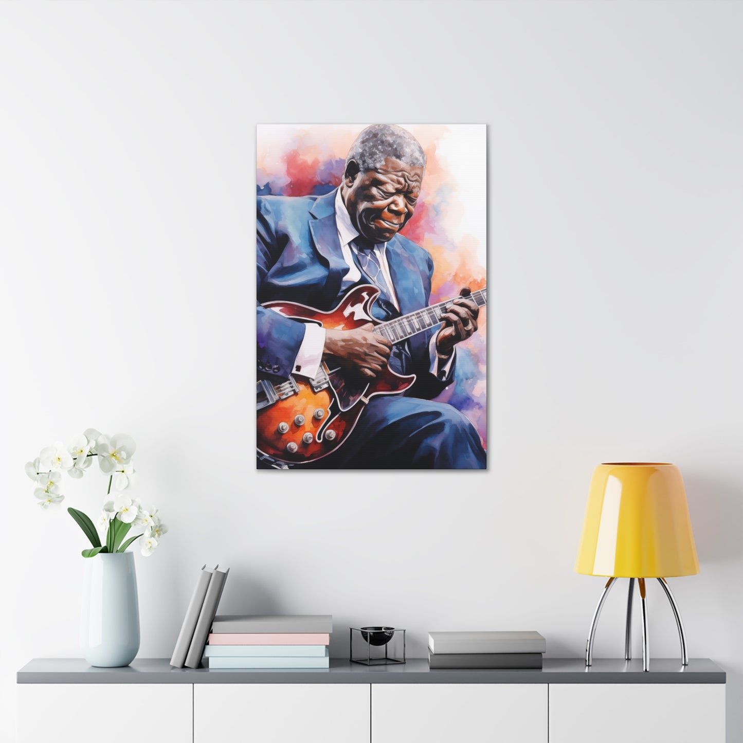 Gallery Wrapped Canvas, Celebrity Inspired, Pop Art Canvas – The King Also