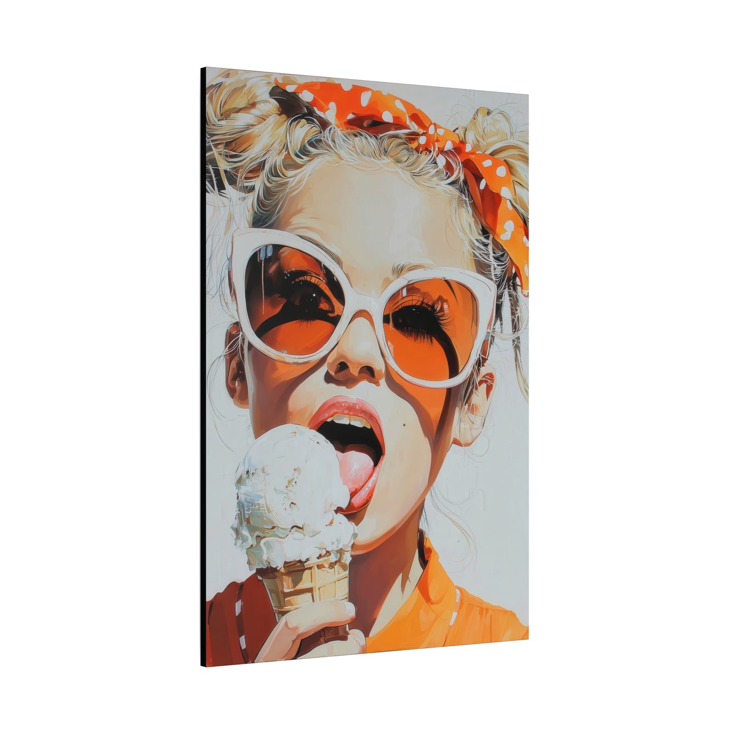 Gallery Wrapped Canvas, Sweet Summer Nostalgia, Sugar and Spice Art Canvas, Ice Cream Dreams Art – Birdie