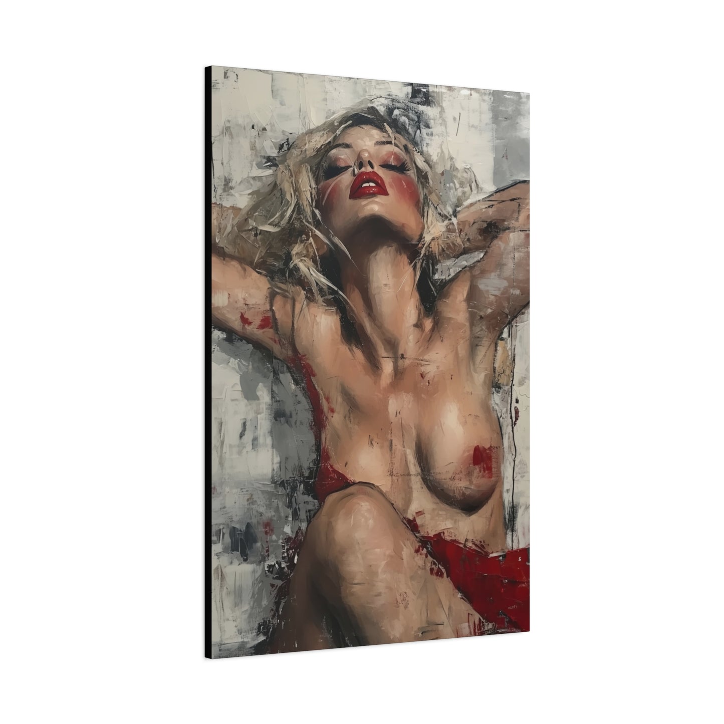 Gallery Wrapped Canvas, Guilt and Grit Adult Art Canvas, Erotic Pinup Art Canvas – Seraphine