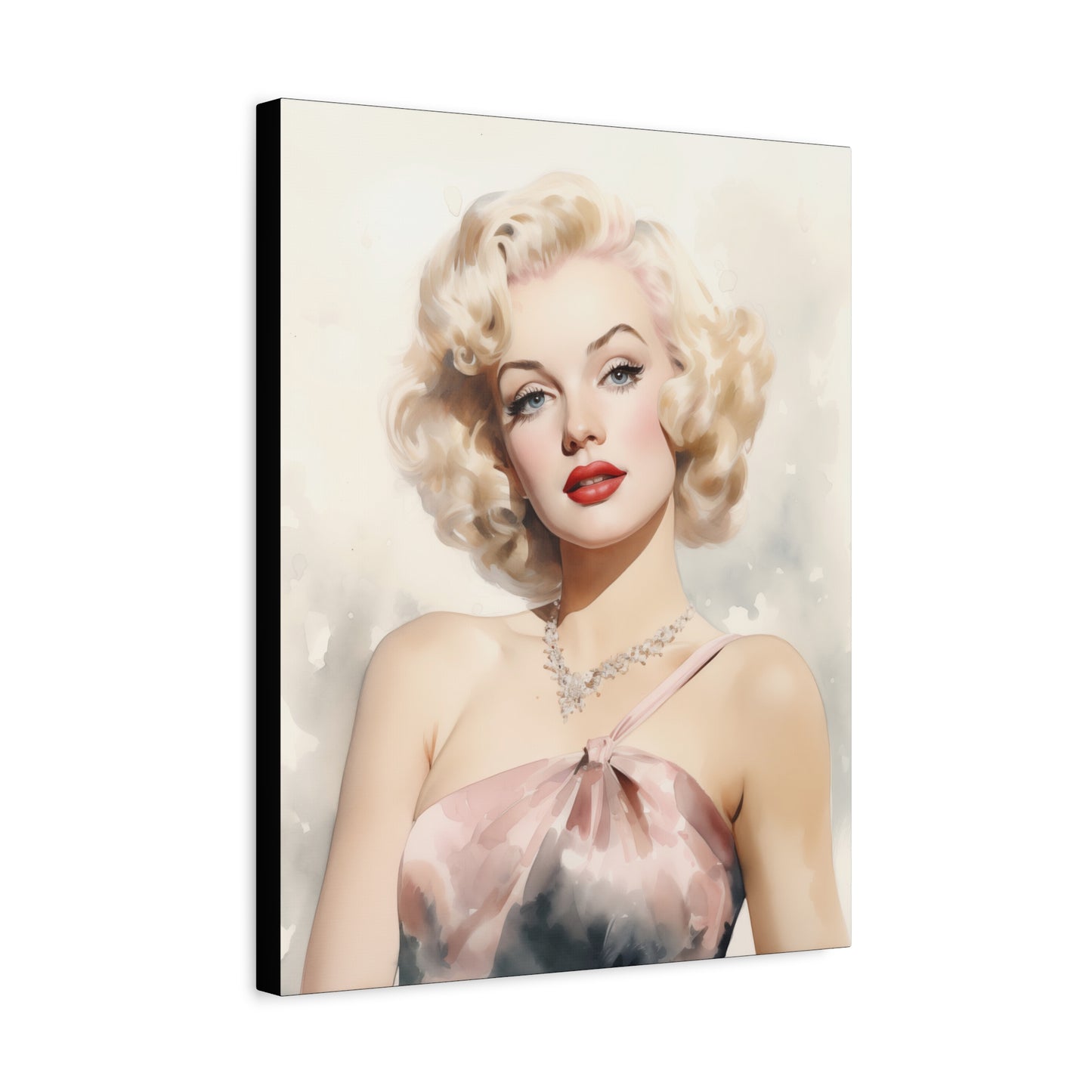 Canvas Wall Art, Gallery Wrapped Pop Art, Celebrity Wall Art – Marilyn Monroe - Pink