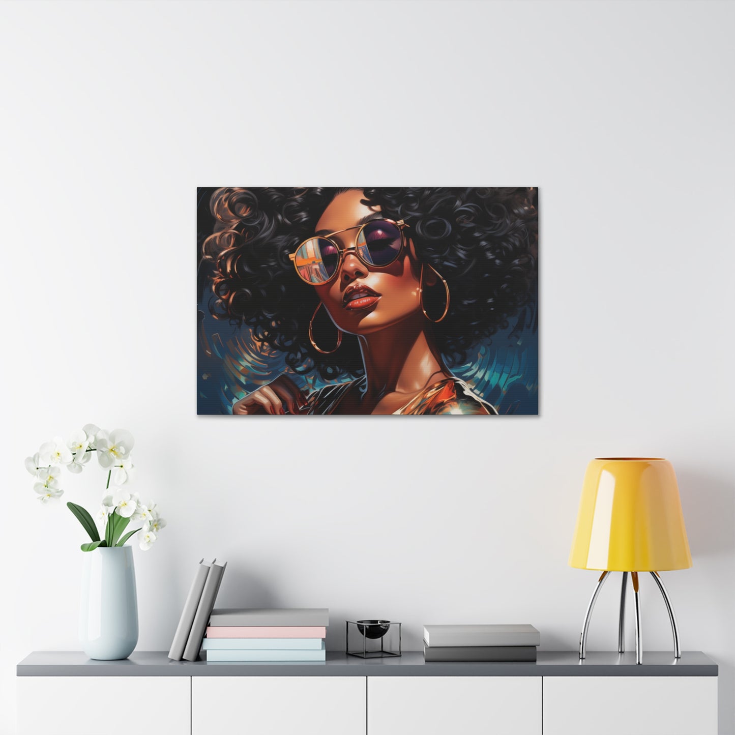 Gallery Wrapped Canvas, Retro Urban Queen, Femme Doll Art Canvas – Kesha