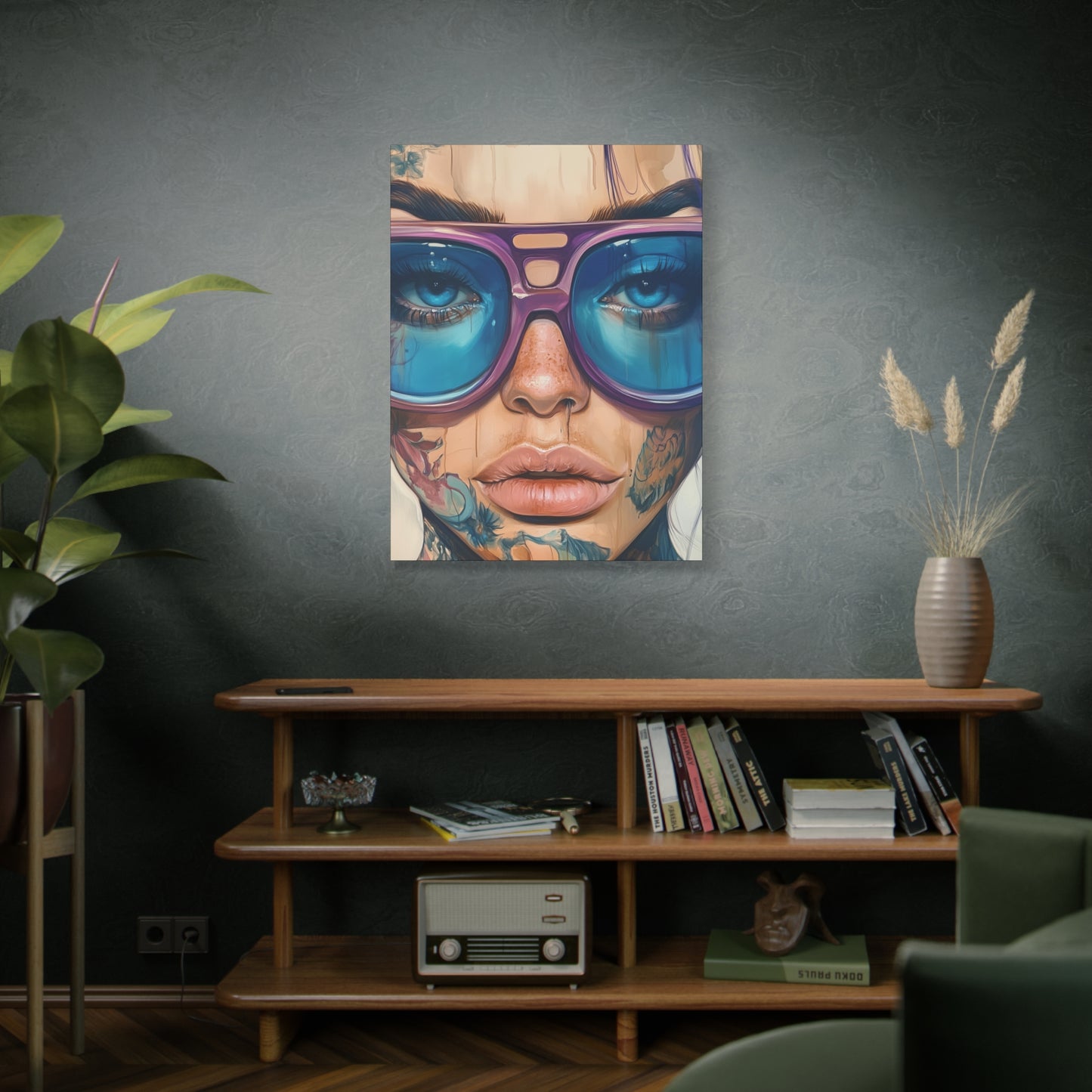 Canvas Gallery Wrap, Ladies in Lenses Wall Art, Abstract Femme Girl Art - Jane