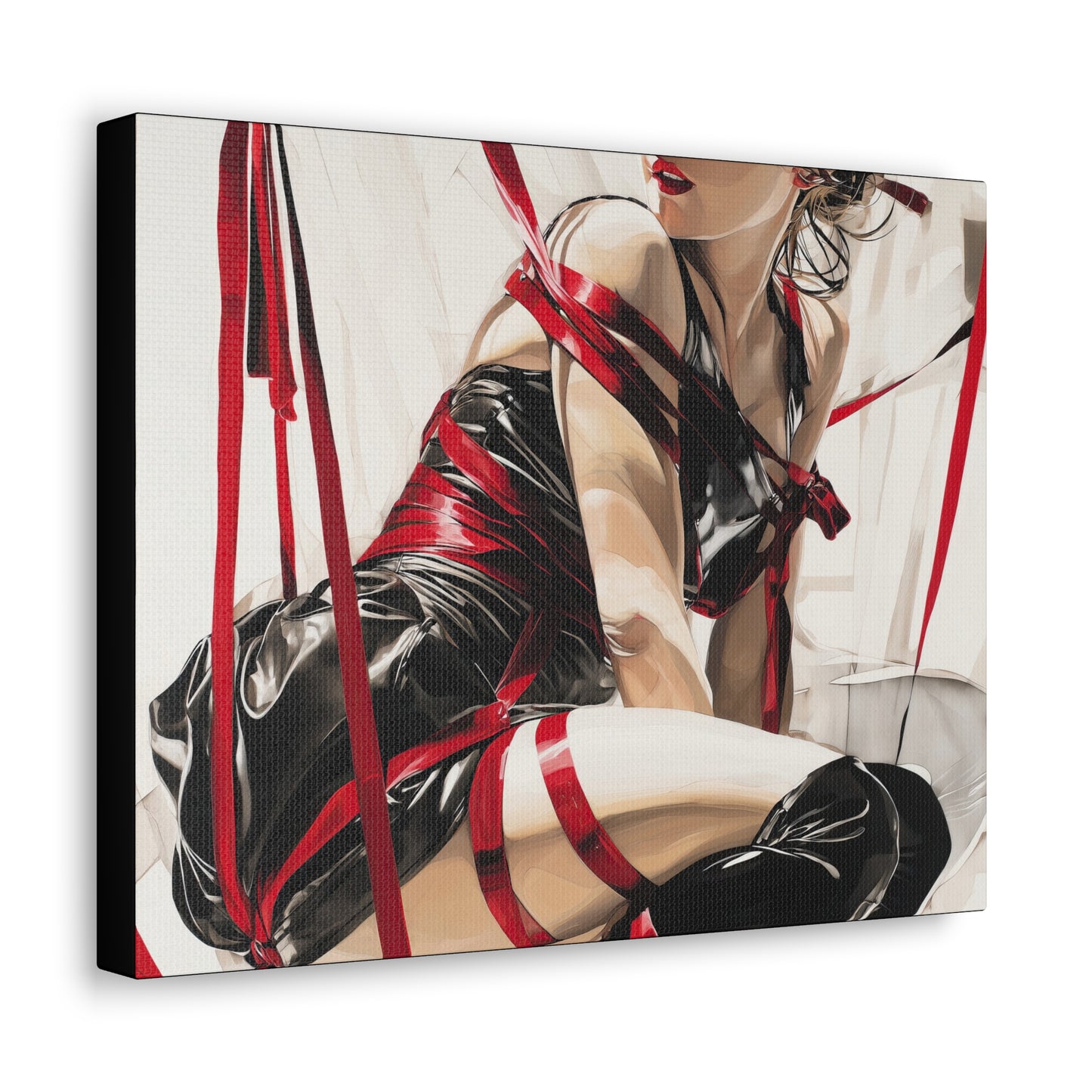 Gallery Wrapped Canvas, Ropes and Reverence Art Canvas, Erotic Shibari Art Canvas – Monica