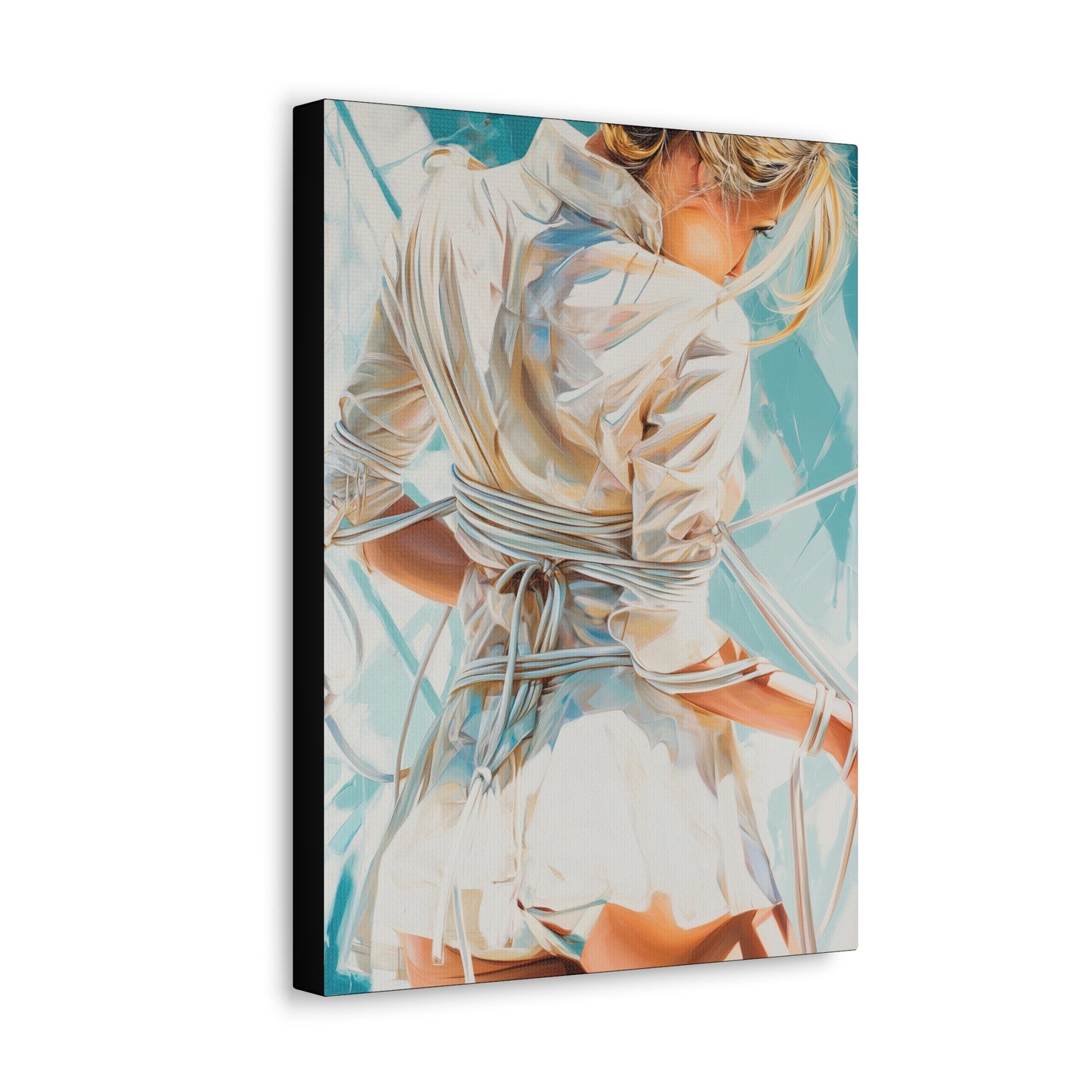 Gallery Wrapped Canvas, Ropes and Reverence Art Canvas, Erotic Shibari Art Canvas – Hannah's Sister