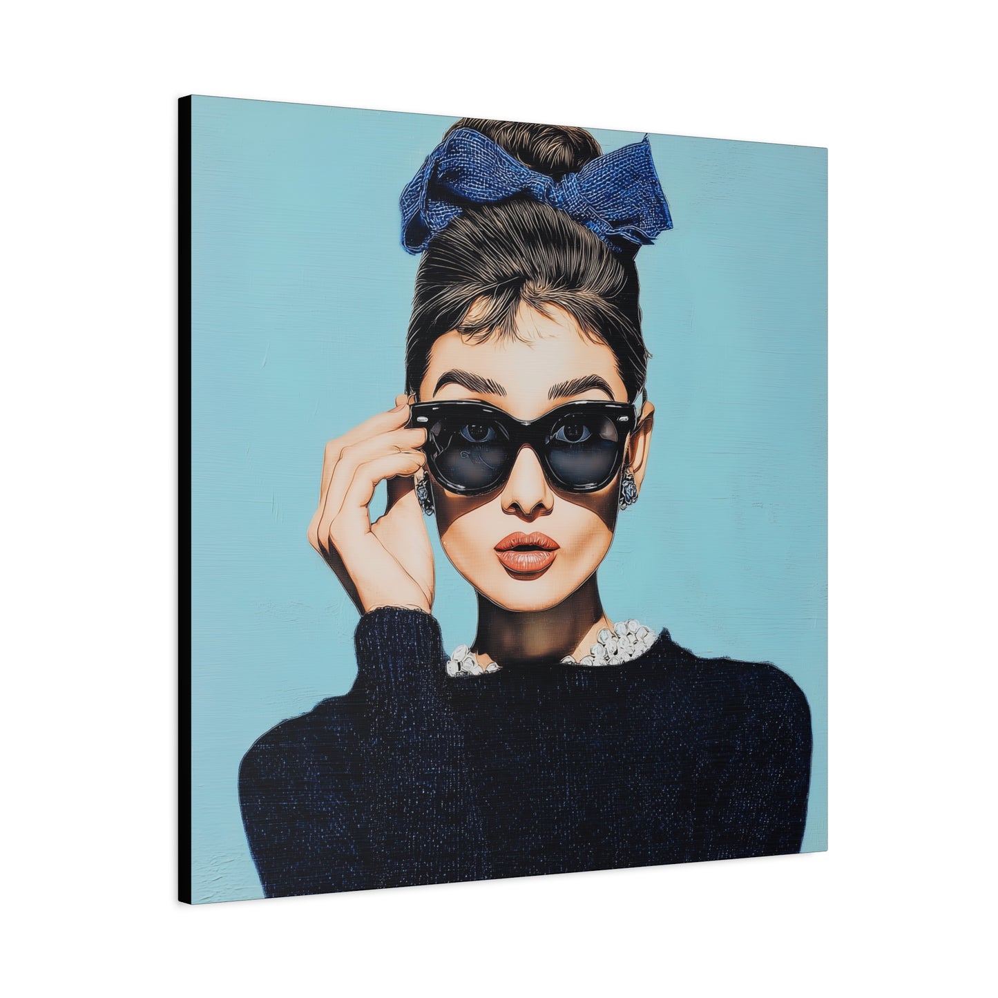 Gallery Wrapped Canvas, The Diva Project Art Canvas, Pinup Art Canvas – Audrey Hepburn - THREE