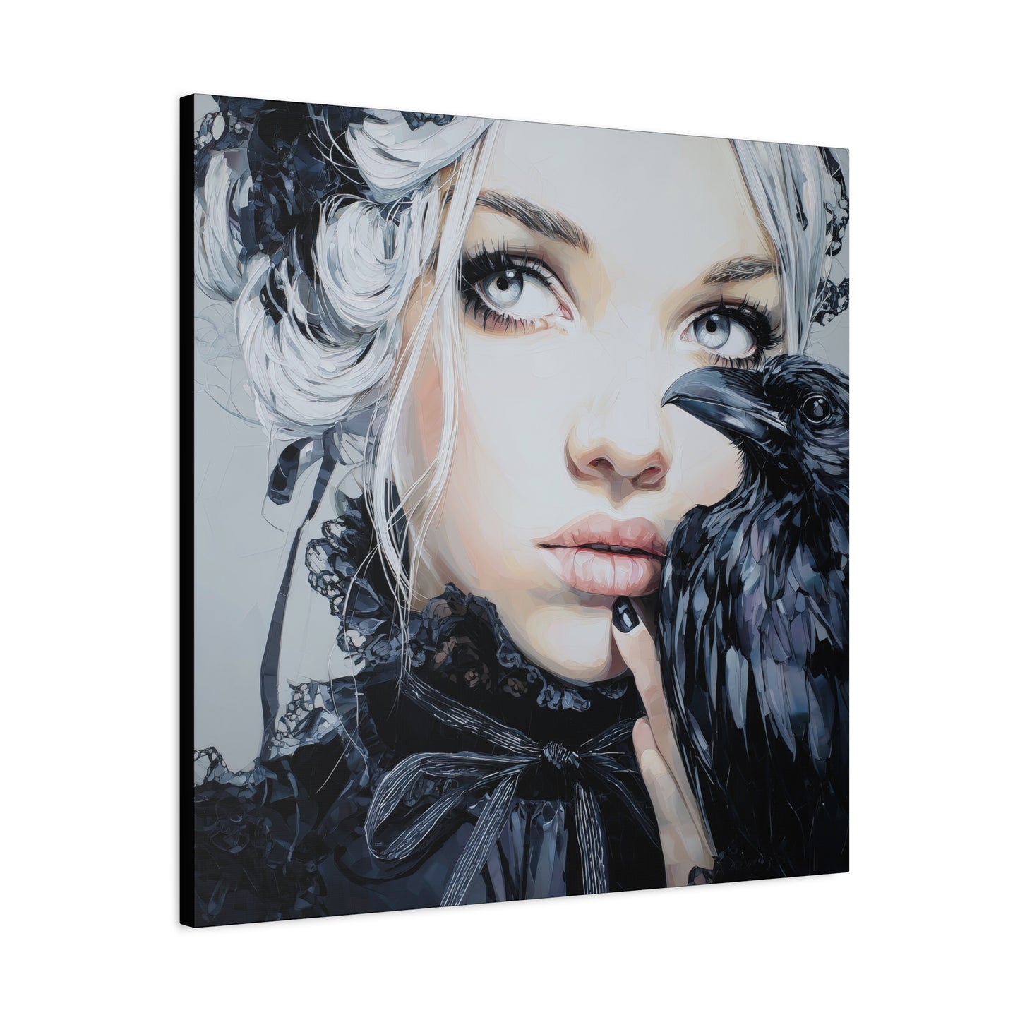 Gallery Wrapped Canvas, Myth and Bones Gothic Art Canvas, Dark Muse Canvas - Harlow