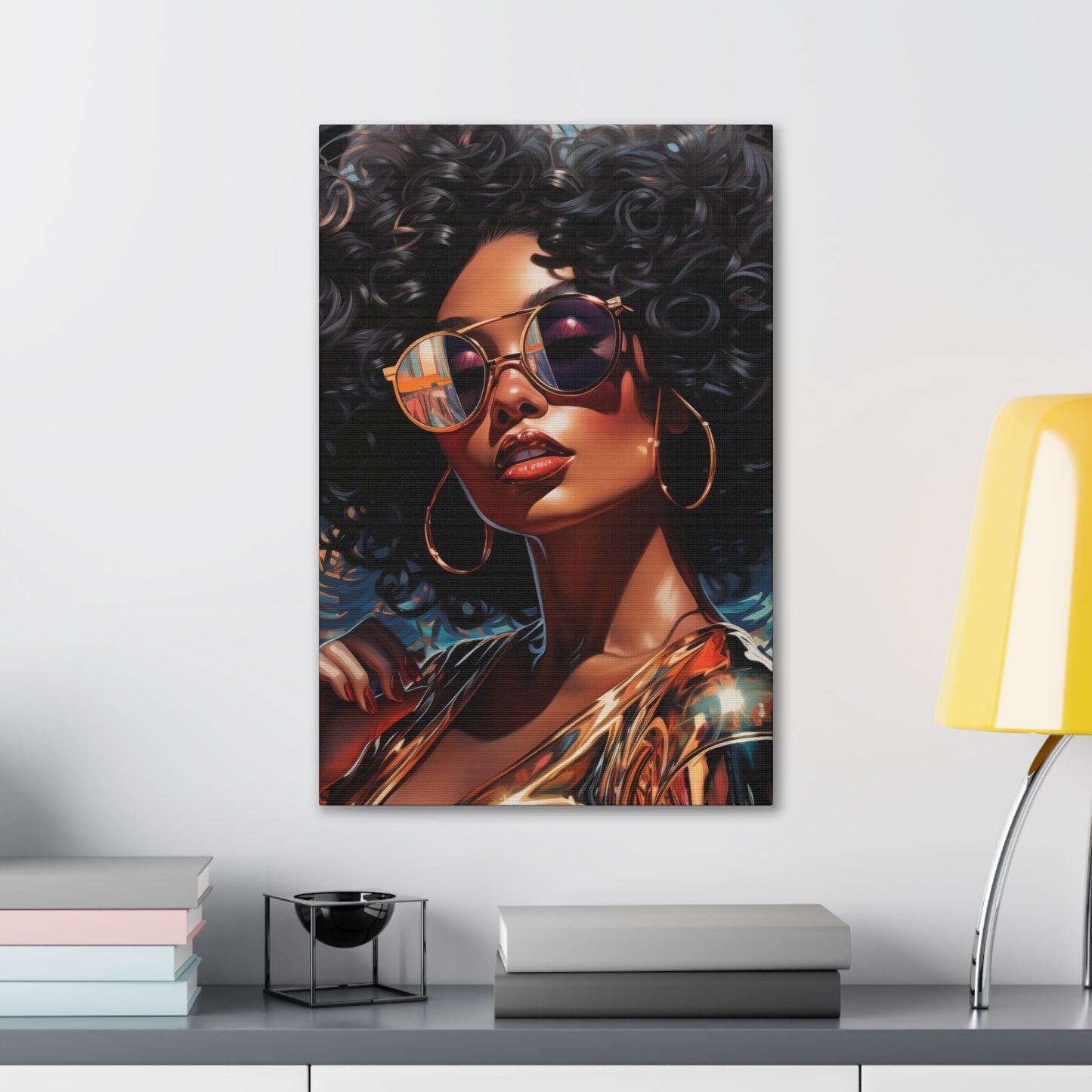 Gallery Wrapped Canvas, Retro Urban Queen, Femme Doll Art Canvas – Kesha