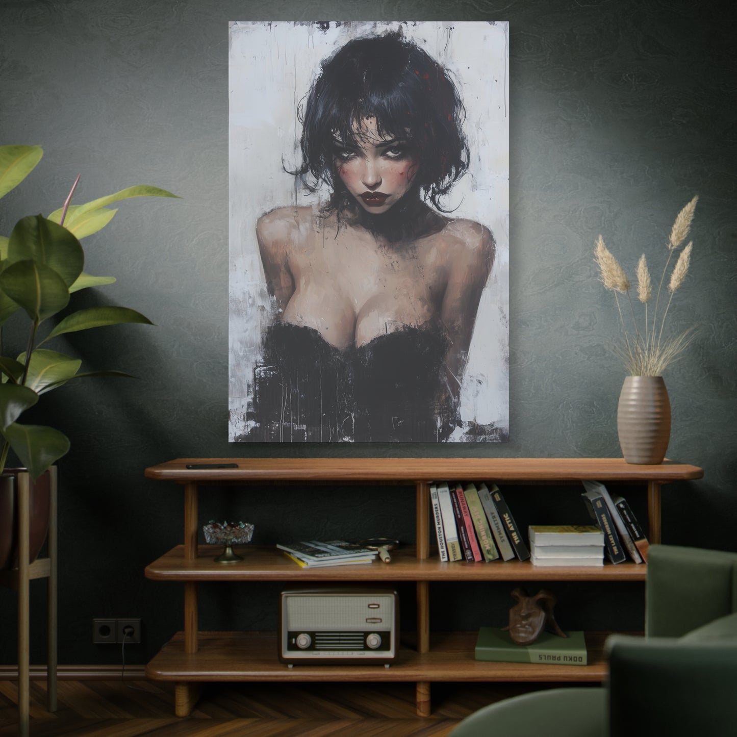 Gallery Wrapped Canvas, Sinners and Saints Art Canvas, Erotic Pinup Art Canvas – Lorna