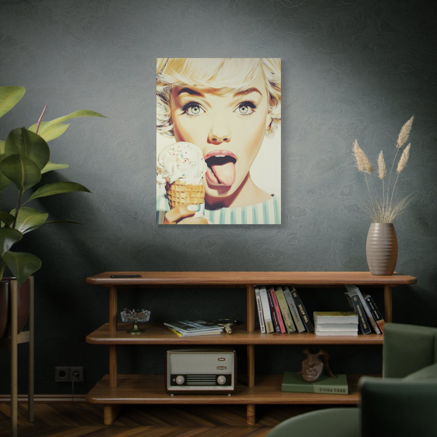 Gallery Wrapped Canvas, Sweet Summer Nostalgia, Sugar and Spice Art Canvas, Ice Cream Dreams Art – Tilly