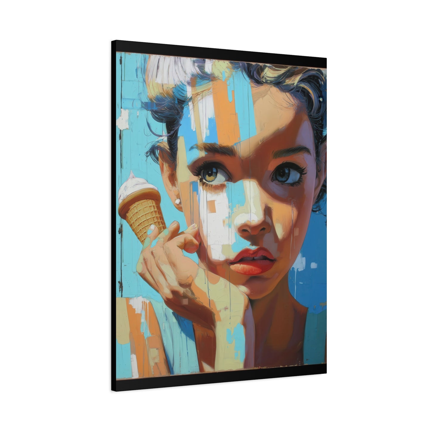 Gallery Wrapped Canvas, Sweet Summer Nostalgia, Sugar and Spice Art Canvas, Ice Cream Dreams Art – Rue