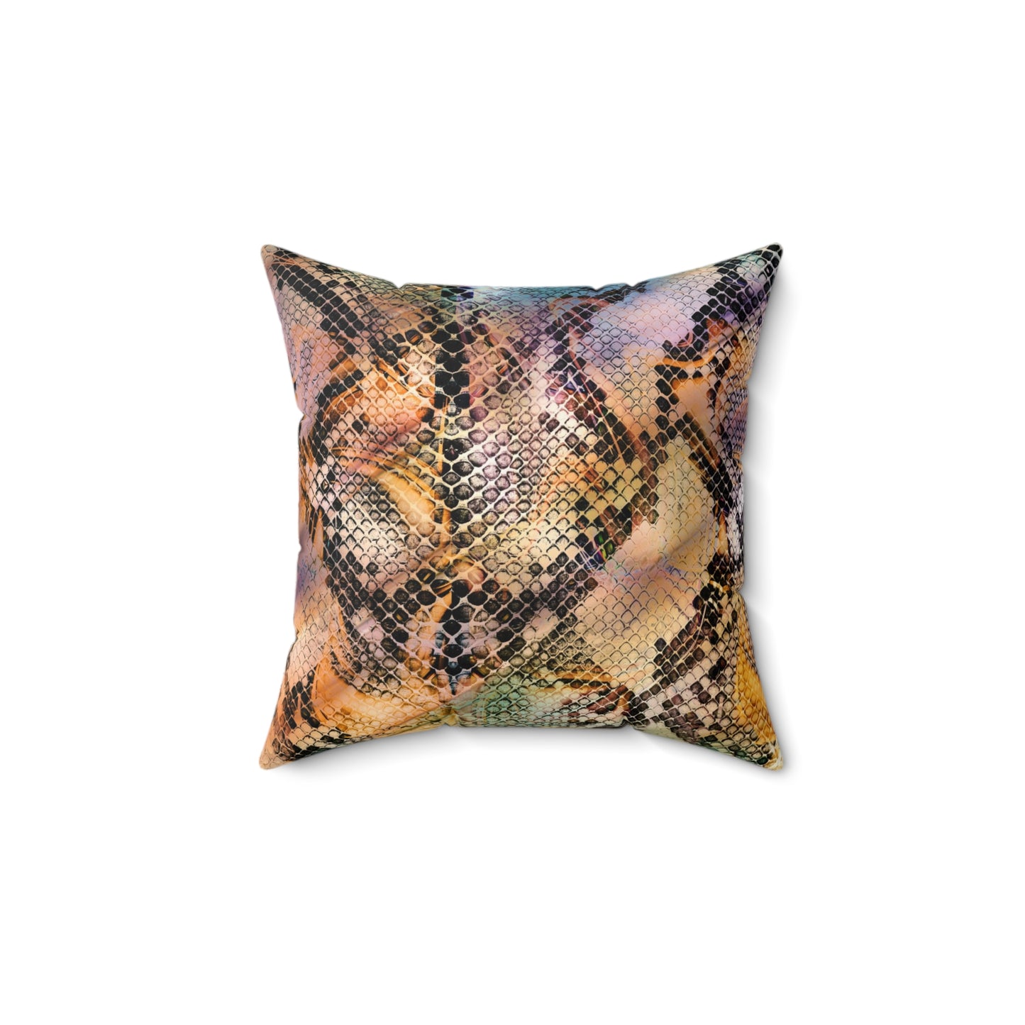 Glam Snake Skin - Serpent Print Throw Pillow - Decorative Fashion Pillow - Snake Print