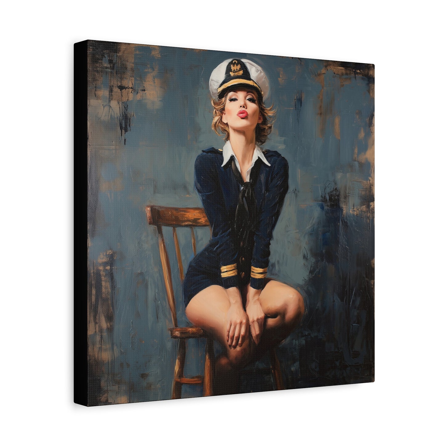Gallery Wrapped Canvas, Liberty and Lace Art Canvas, Erotic Pinup Art Canvas – Ginger