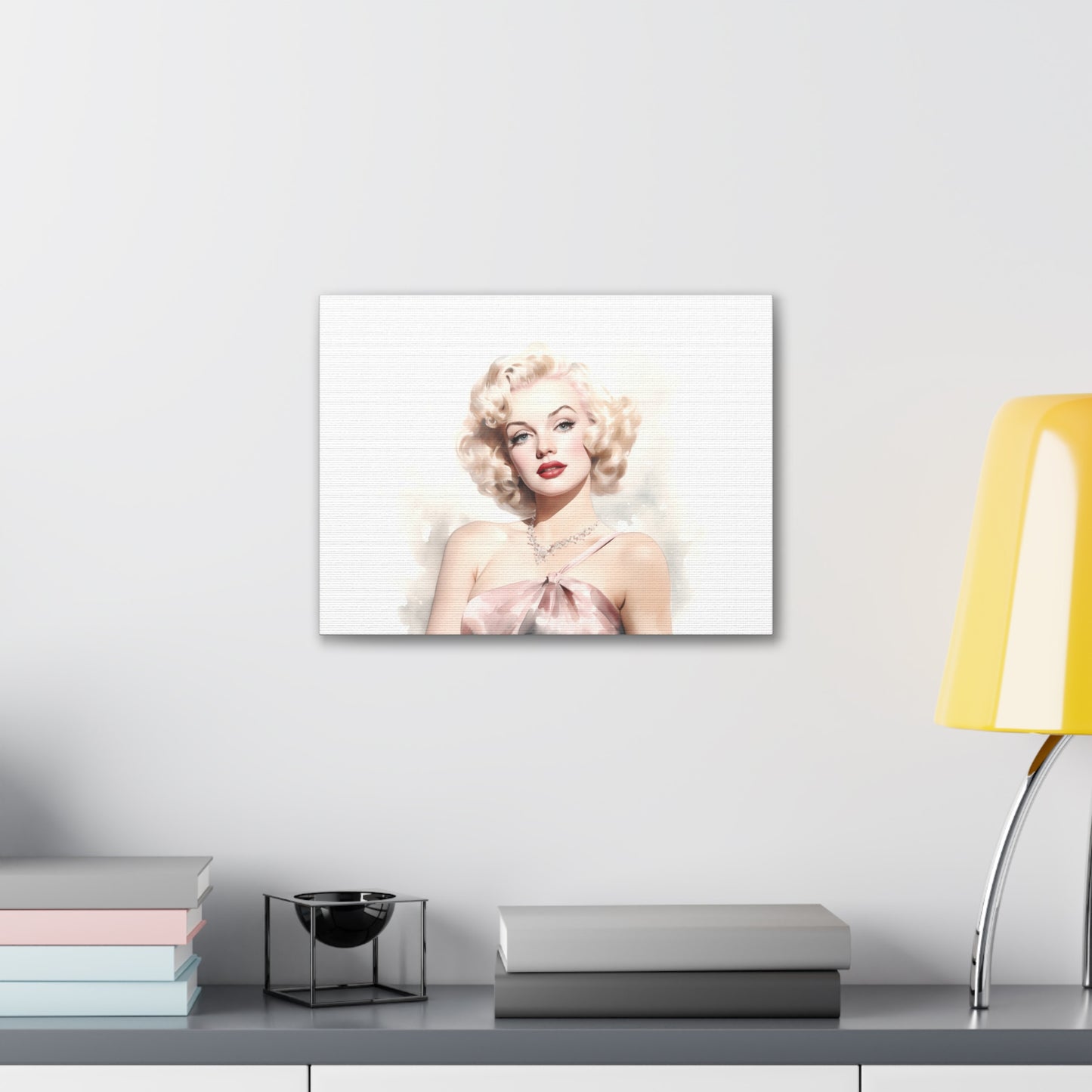 Canvas Wall Art, Gallery Wrapped Pop Art, Celebrity Wall Art – Marilyn Monroe - Pink