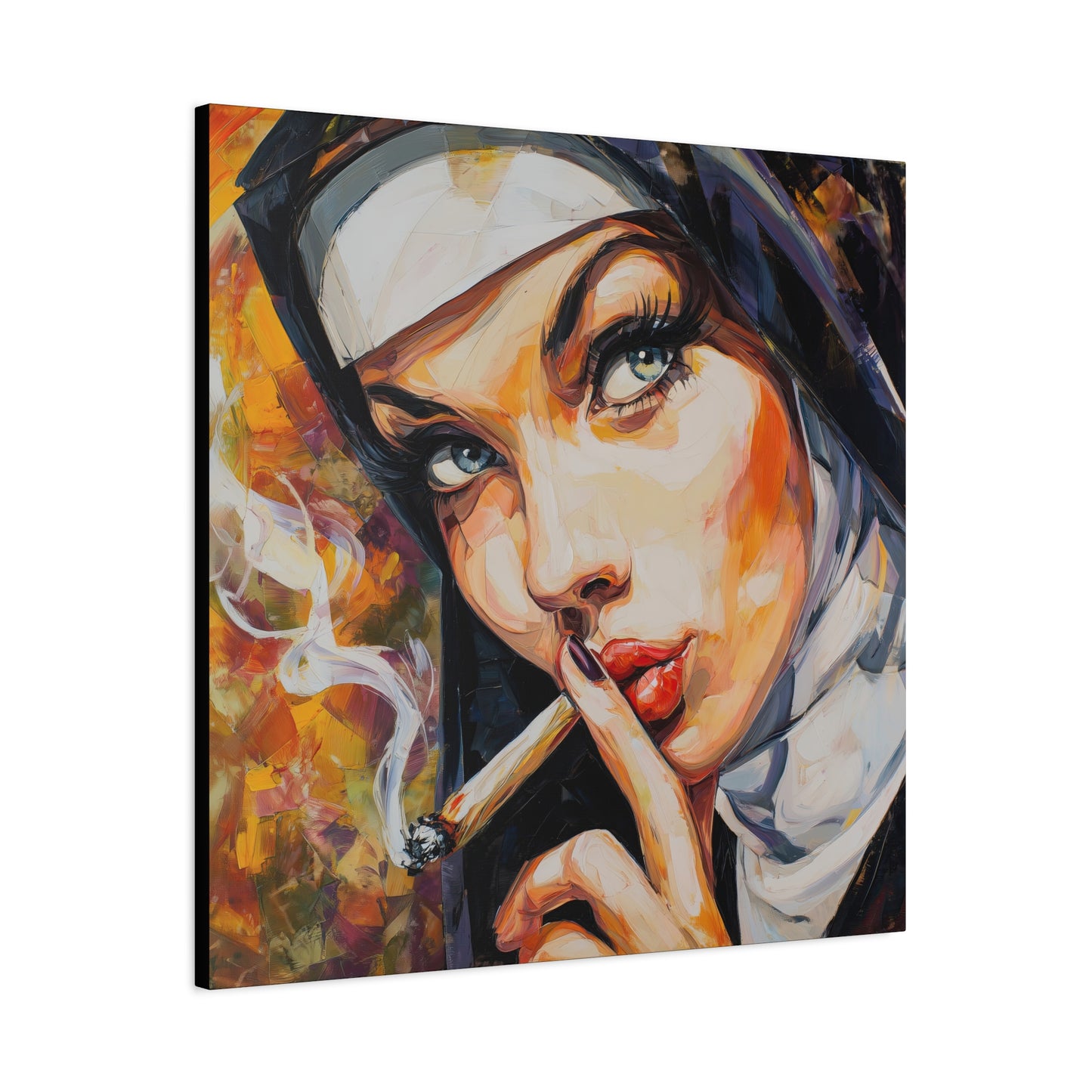 Gallery Wrapped Canvas, Habits and Heresy Art Canvas, Naughty Nuns Art Canvas – Sister Celestine