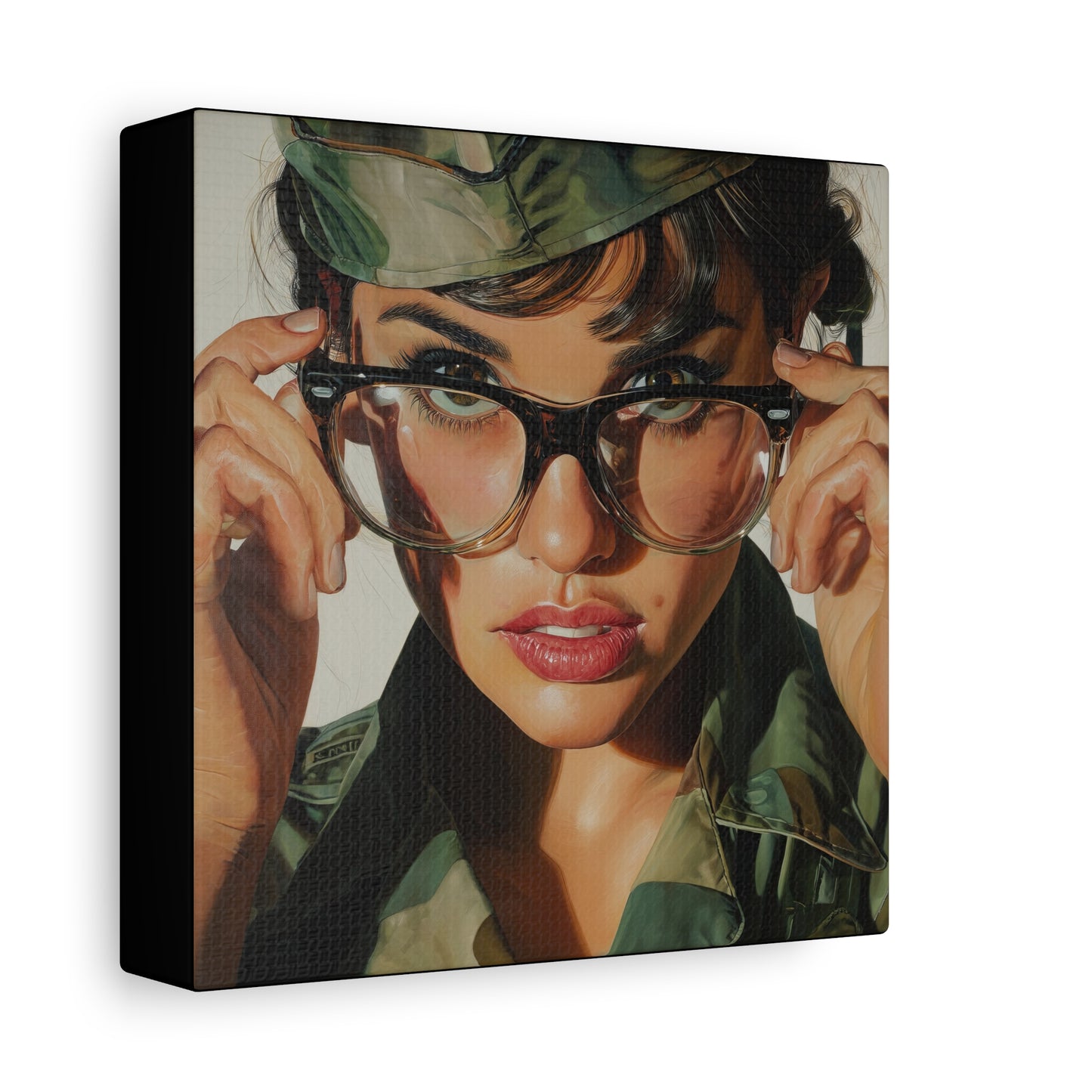 Gallery Wrapped Canvas, Liberty and Lace Art Canvas, Erotic Pinup Art Canvas – Erica
