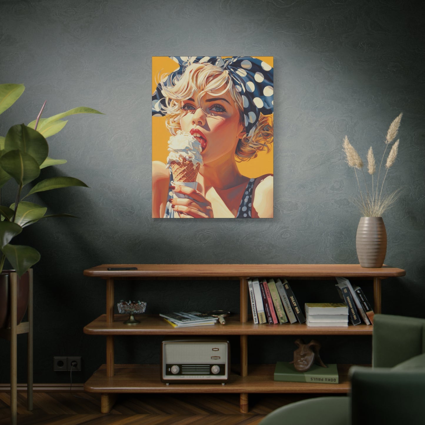 Gallery Wrapped Canvas, Sweet Summer Nostalgia, Sugar and Spice Art Canvas, Ice Cream Dreams Art – Ellie
