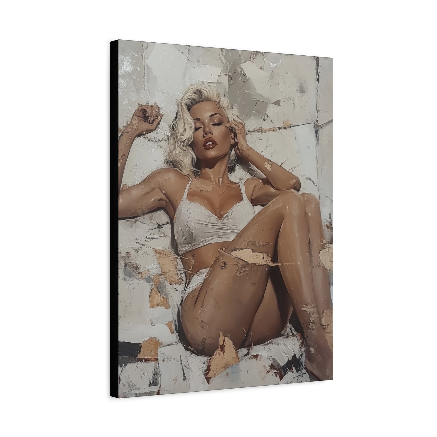 Gallery Wrapped Canvas, Guilt and Grit Adult Art Canvas, Erotic Pinup Art Canvas – Dahliana