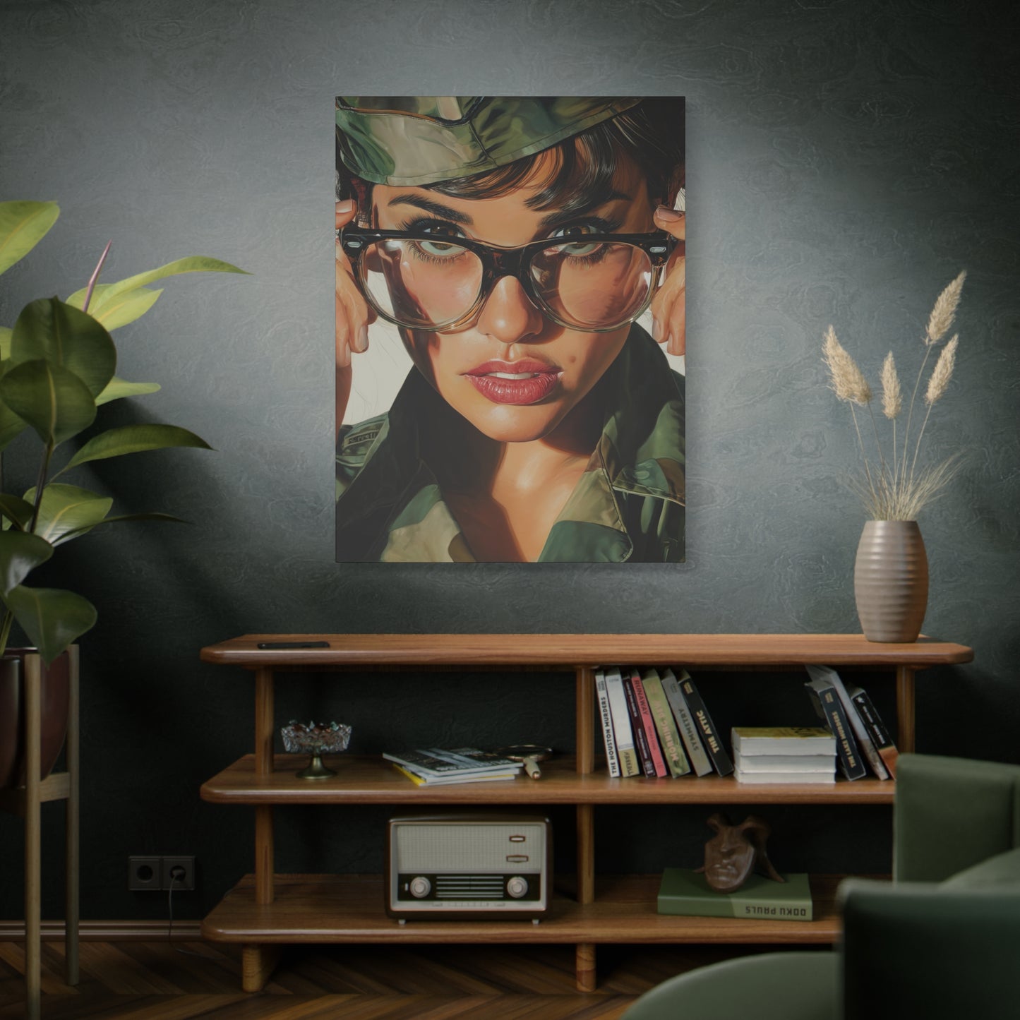 Gallery Wrapped Canvas, Liberty and Lace Art Canvas, Erotic Pinup Art Canvas – Erica