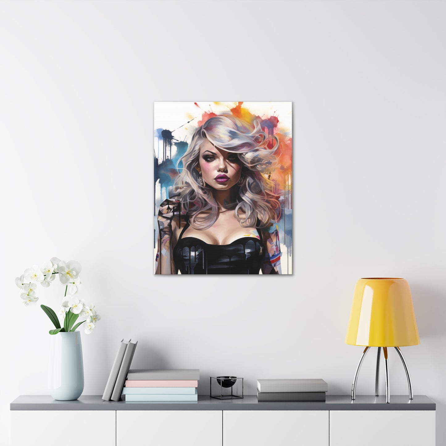 Canvas Wall Art, Gallery Wrapped Pop Art, Femme Doll Wall Art – Zephyr