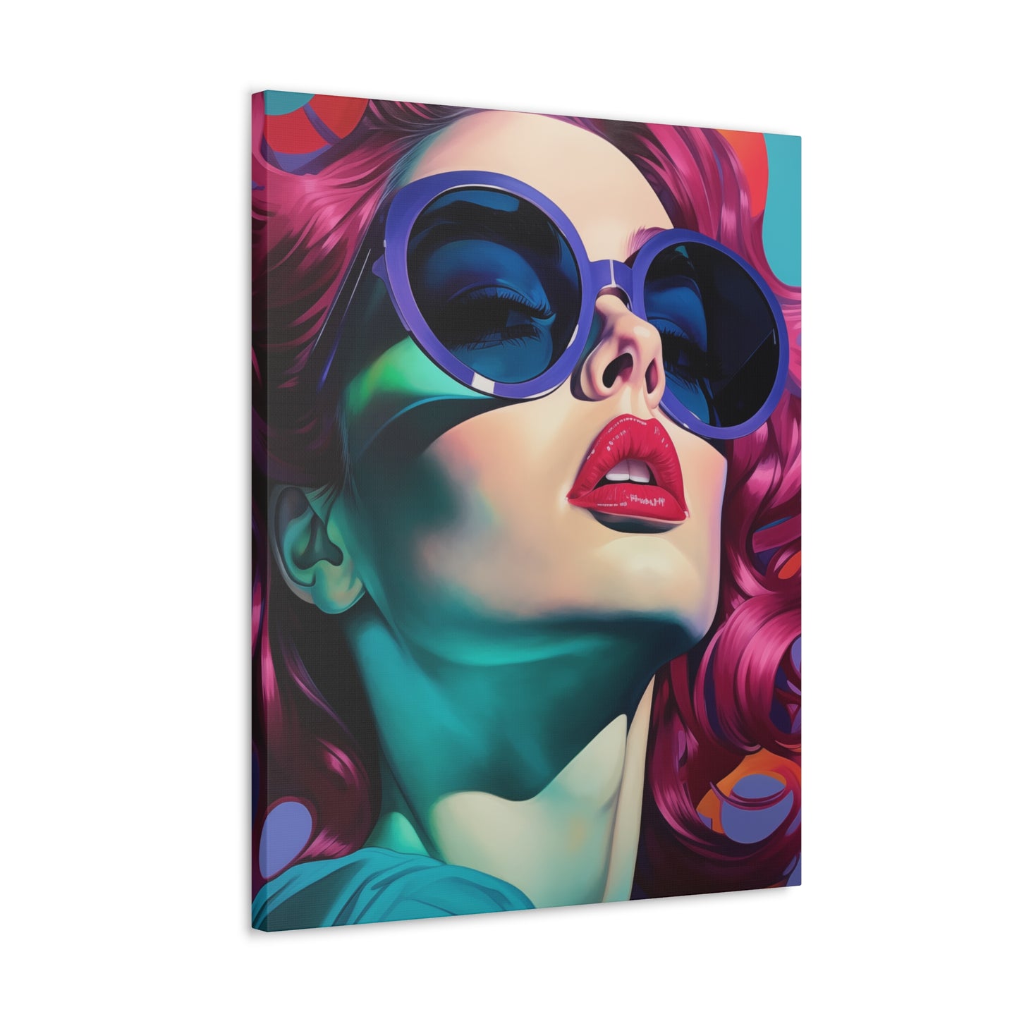 Canvas Gallery Wrapped High-Fashion Wall Art, Stylish Decor, Retro Femme Doll Pop Art – Electra