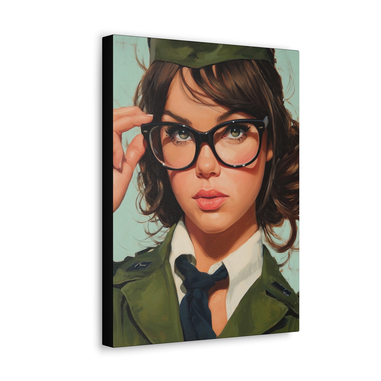 Gallery Wrapped Canvas, Liberty and Lace Art Canvas, Erotic Pinup Art Canvas – Piper