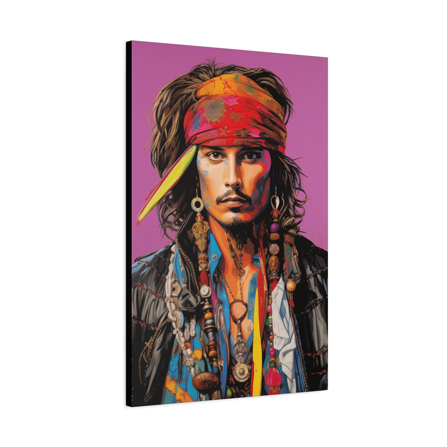 Gallery Wrapped Canvas, Celebrity Inspired, Pop Art Canvas – Johnny