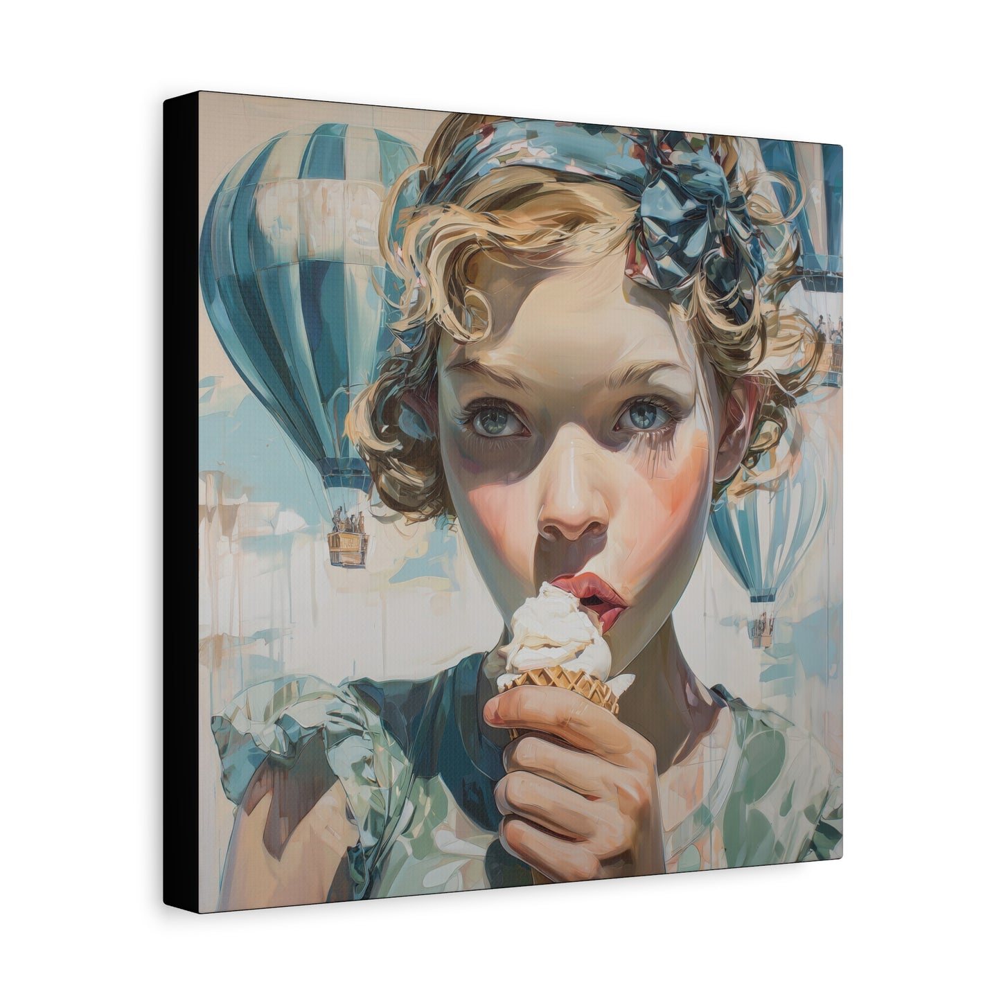 Gallery Wrapped Canvas, Sweet Summer Nostalgia, Sugar and Spice Art Canvas, Ice Cream Dreams Art – Lottie