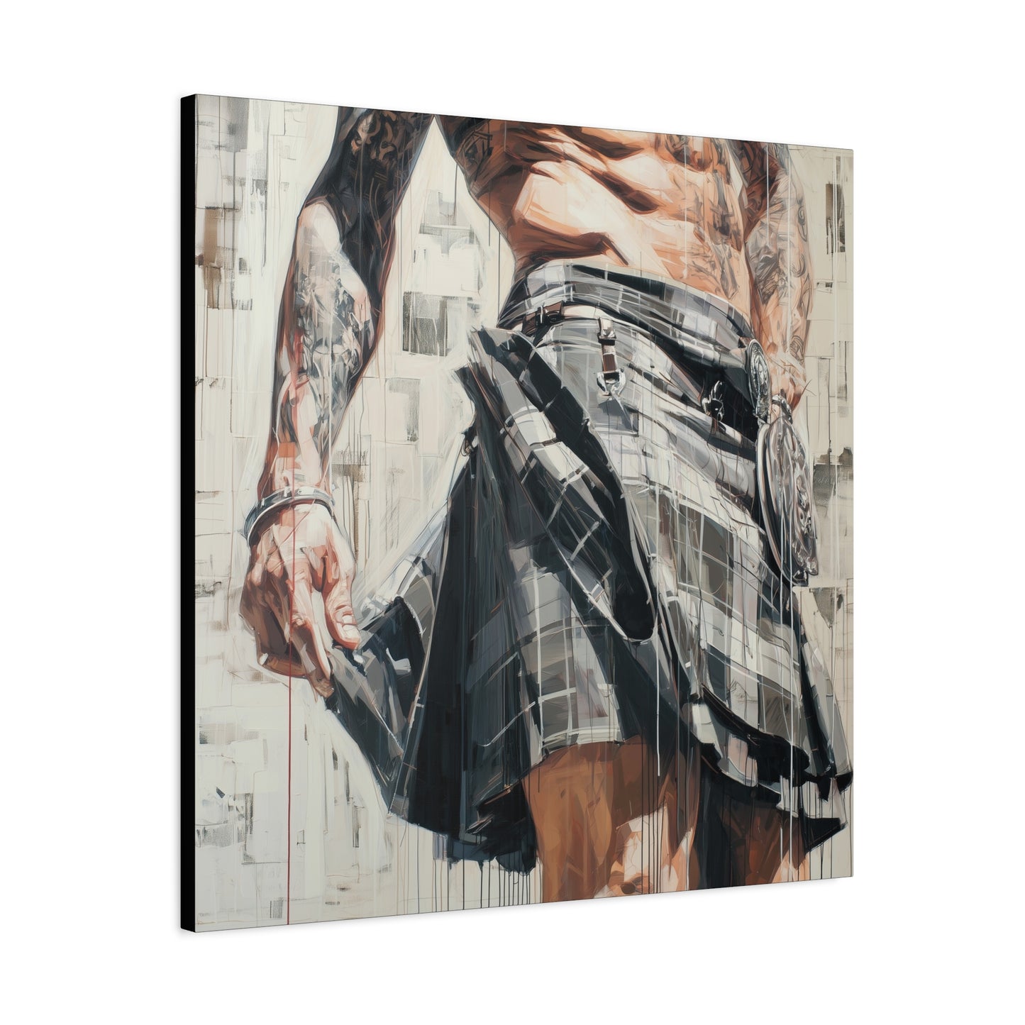 Gallery Wrapped Canvas, Kilts and Carnage Art Canvas, Erotic Pinup Art Canvas – Torin