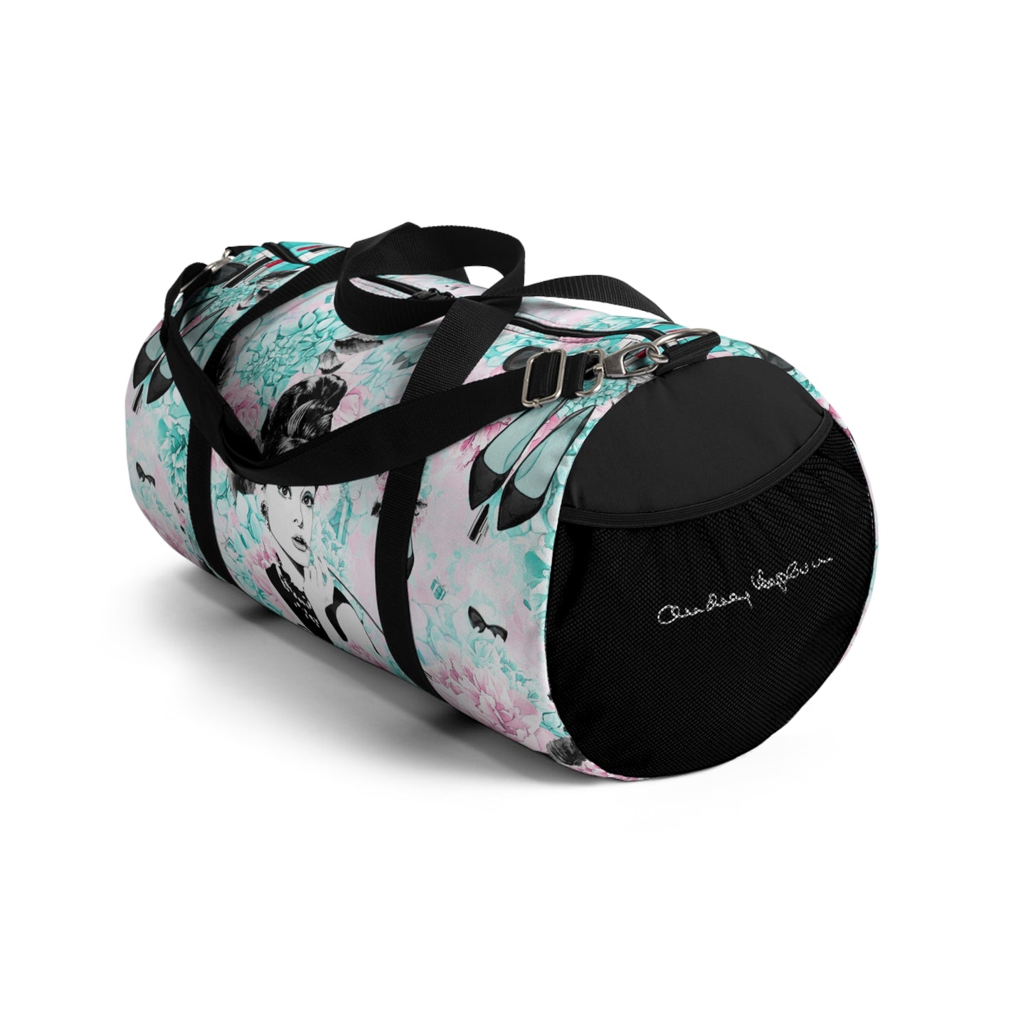 Breakfast at Tiffany Duffel Bag - Audrey Hepburn Hydrangea
