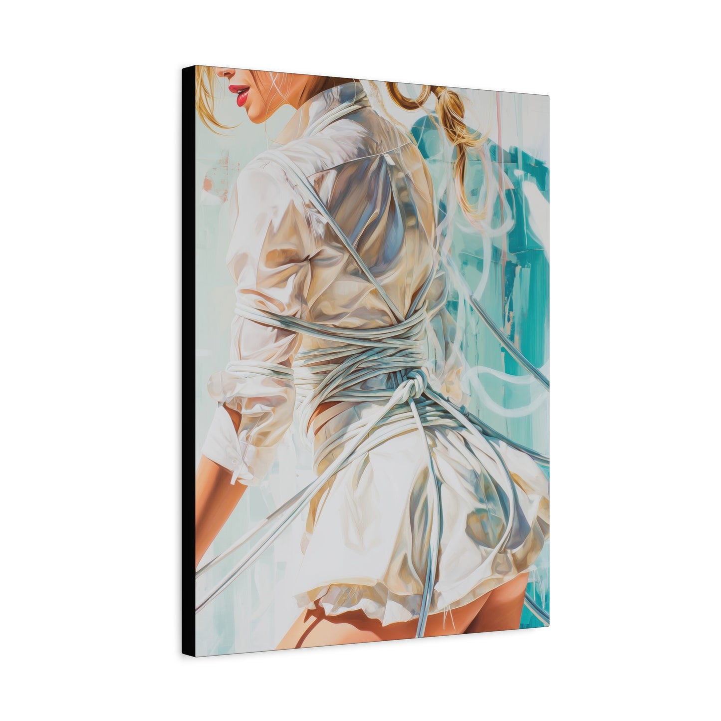 Gallery Wrapped Canvas, Ropes and Reverence Art Canvas, Erotic Shibari Art Canvas – Hannah