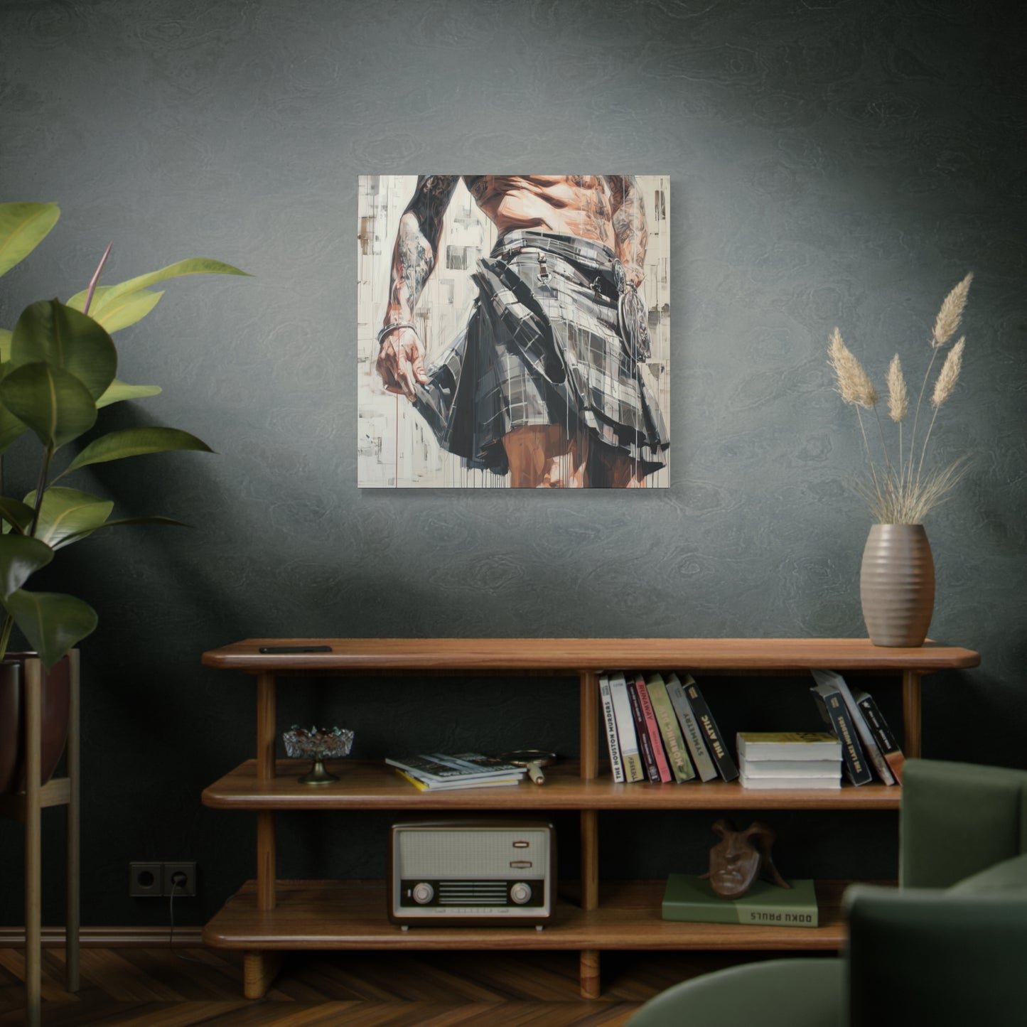 Gallery Wrapped Canvas, Kilts and Carnage Art Canvas, Erotic Pinup Art Canvas – Torin