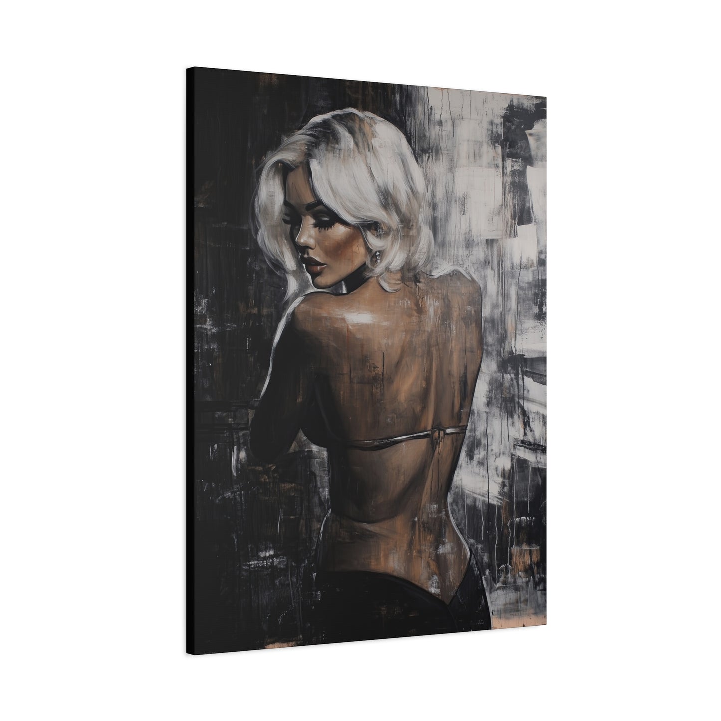 Gallery Wrapped Canvas, Guilt and Grit Adult Art Canvas, Erotic Pinup Art Canvas – Odette