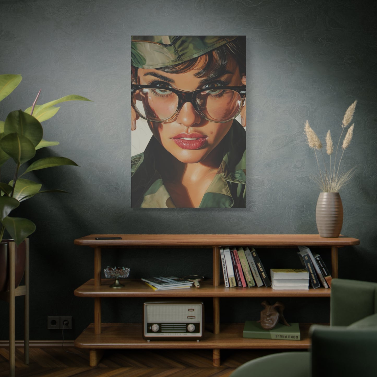 Gallery Wrapped Canvas, Liberty and Lace Art Canvas, Erotic Pinup Art Canvas – Erica