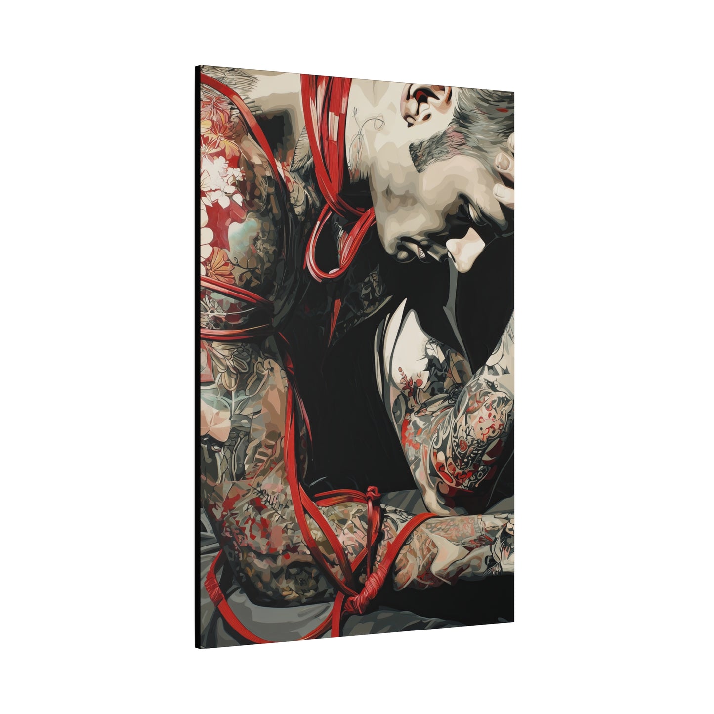 Gallery Wrapped Canvas, Ropes and Reverence Art Canvas, Erotic Shibari Art Canvas – Dorian
