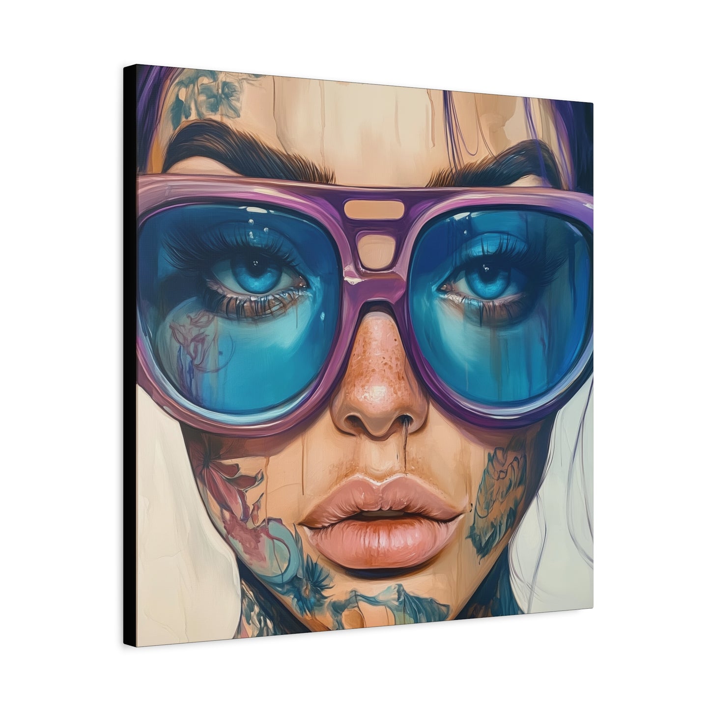 Canvas Gallery Wrap, Ladies in Lenses Wall Art, Abstract Femme Girl Art - Jane