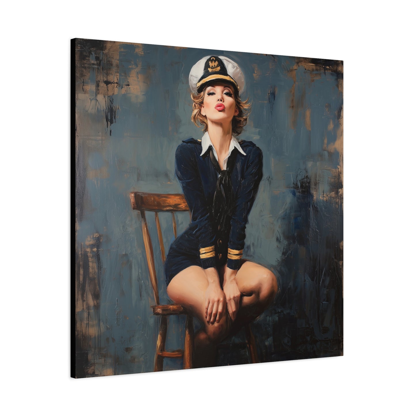 Gallery Wrapped Canvas, Liberty and Lace Art Canvas, Erotic Pinup Art Canvas – Ginger
