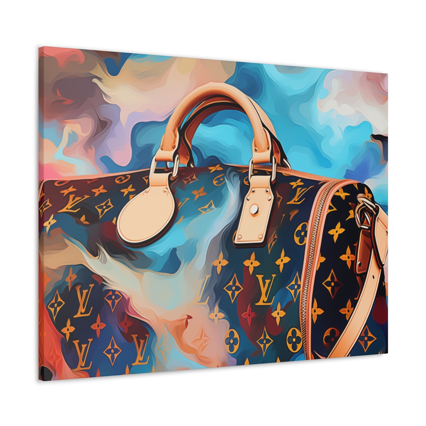 Canvas Gallery Wrap - LV Designer Inspired Wall Art - Abstract