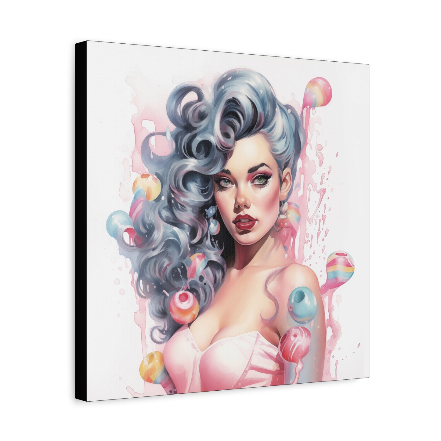 Canvas Wall Art, Gallery Wrapped Pop Art, Femme Doll Wall Art – Lux