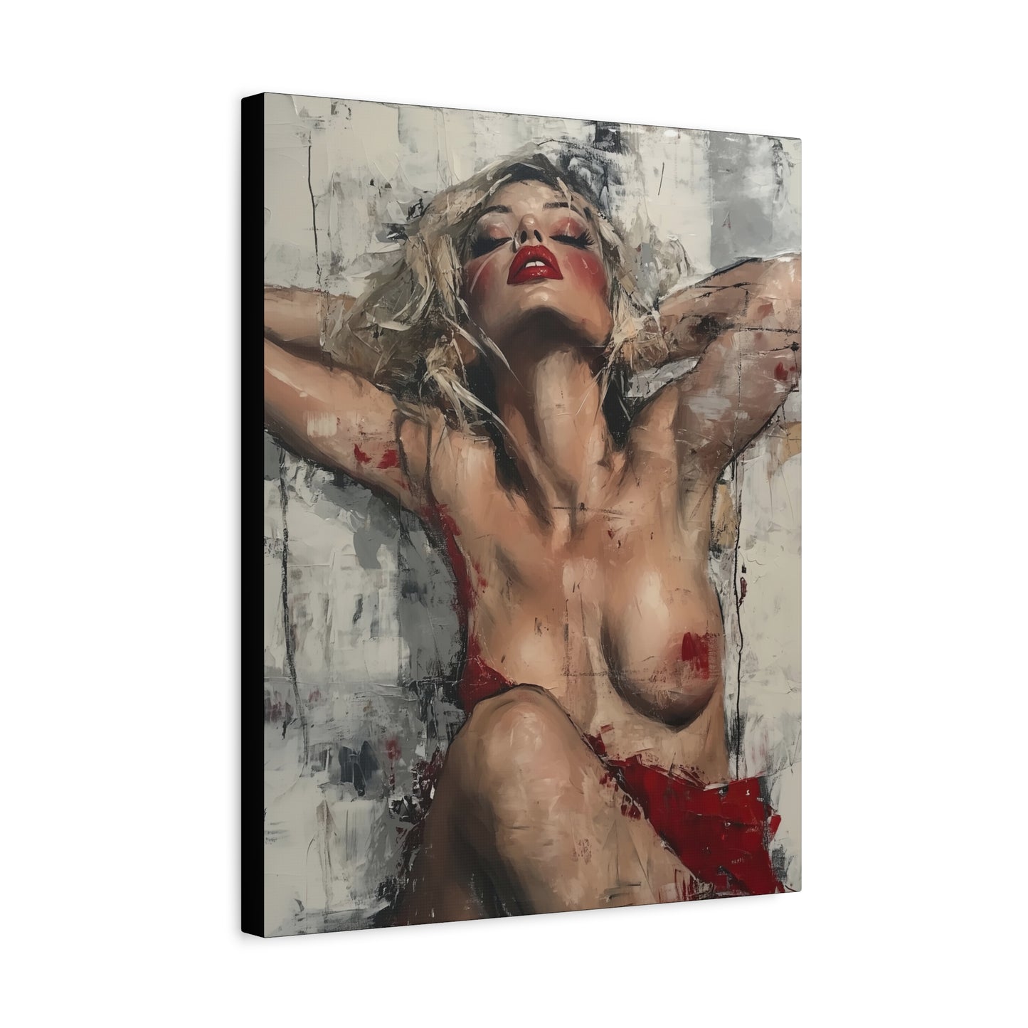 Gallery Wrapped Canvas, Guilt and Grit Adult Art Canvas, Erotic Pinup Art Canvas – Seraphine