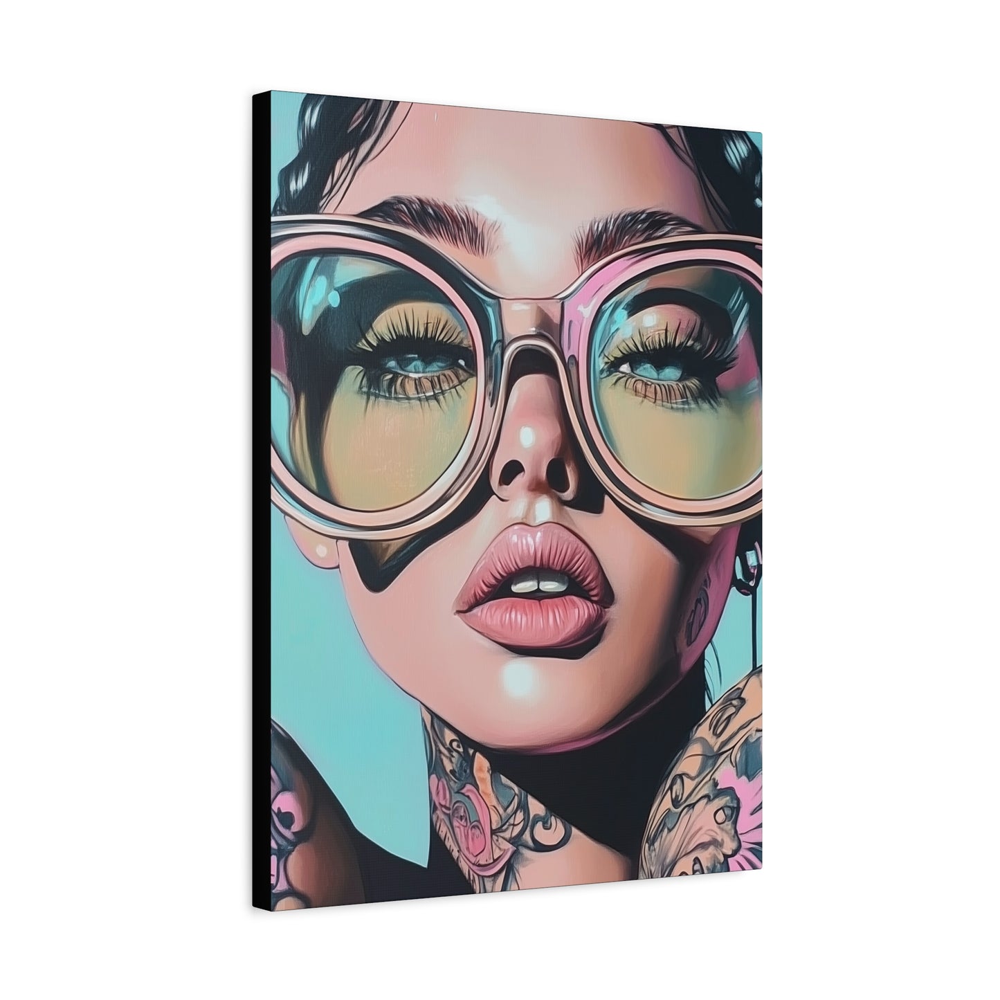 Canvas Gallery Wrap, Ladies in Lenses Wall Art, Abstract Femme Girl Art - Kiki