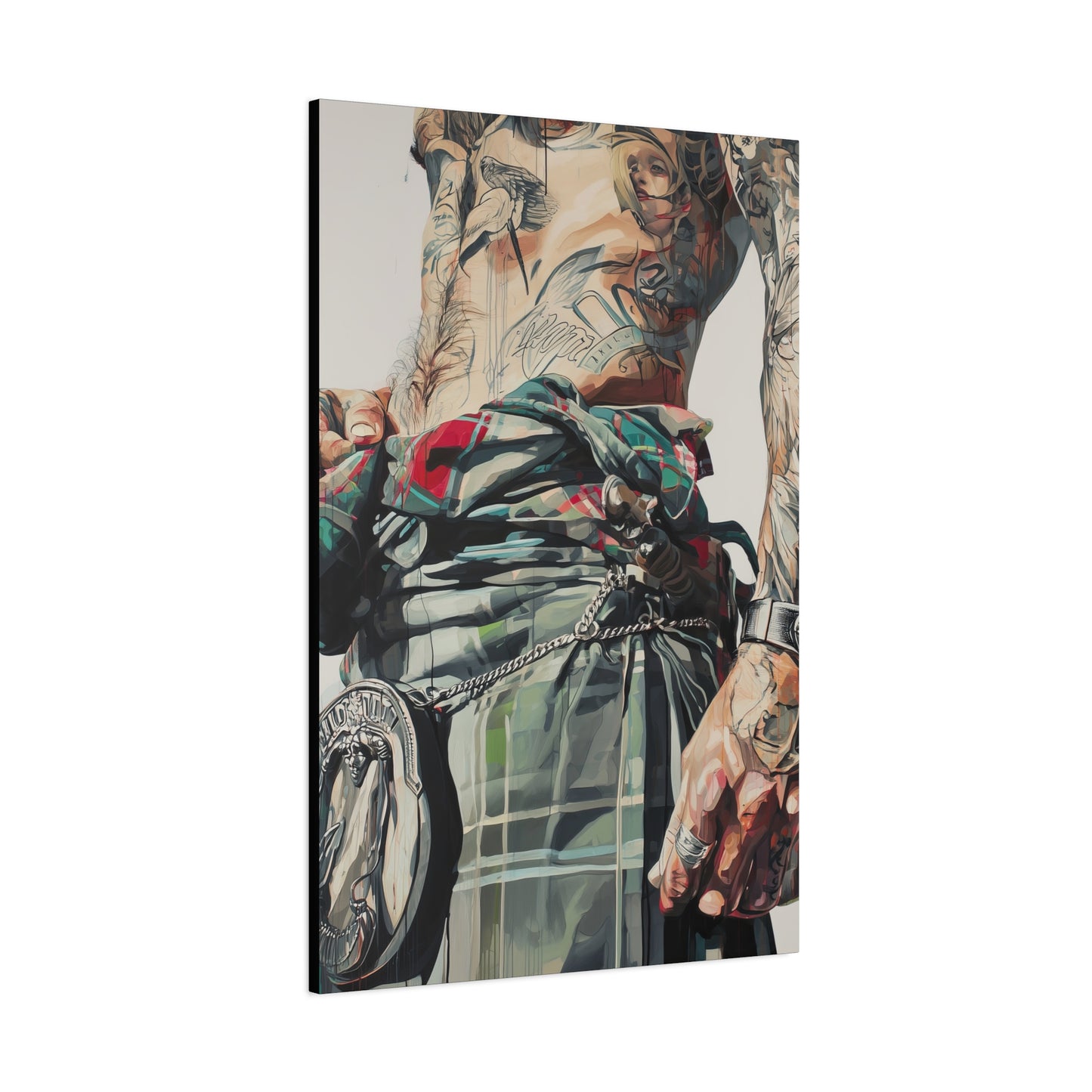 Gallery Wrapped Canvas, Kilts and Carnage Art Canvas, Erotic Pinup Art Canvas – Fraser